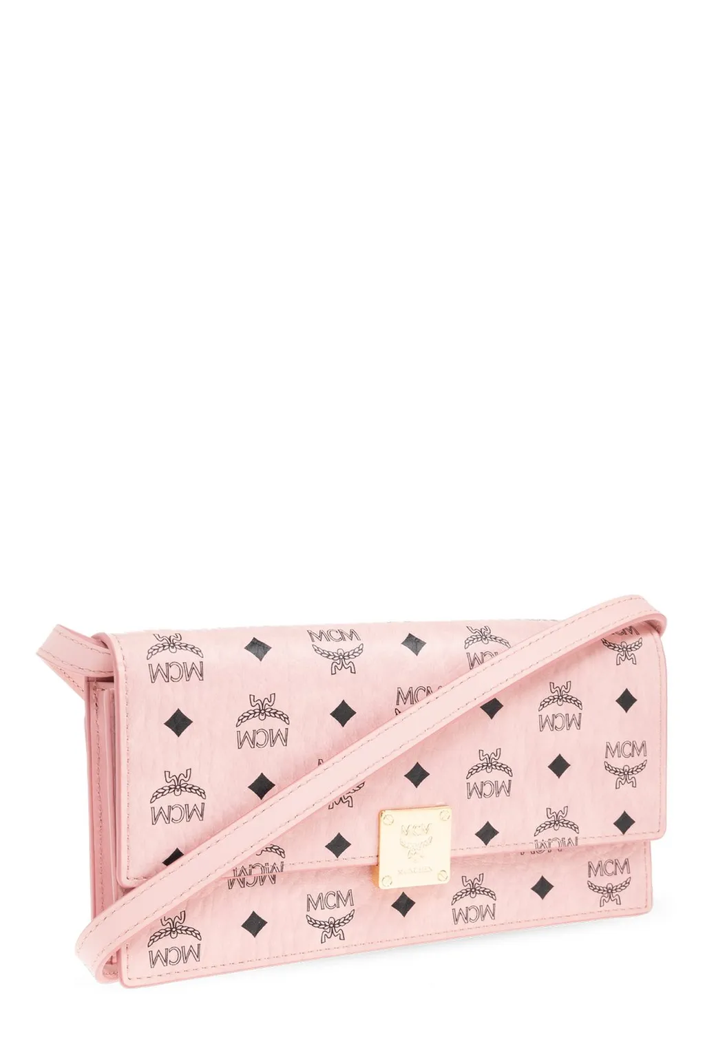 Monogram Printed Foldover Top Crossbody Bag
