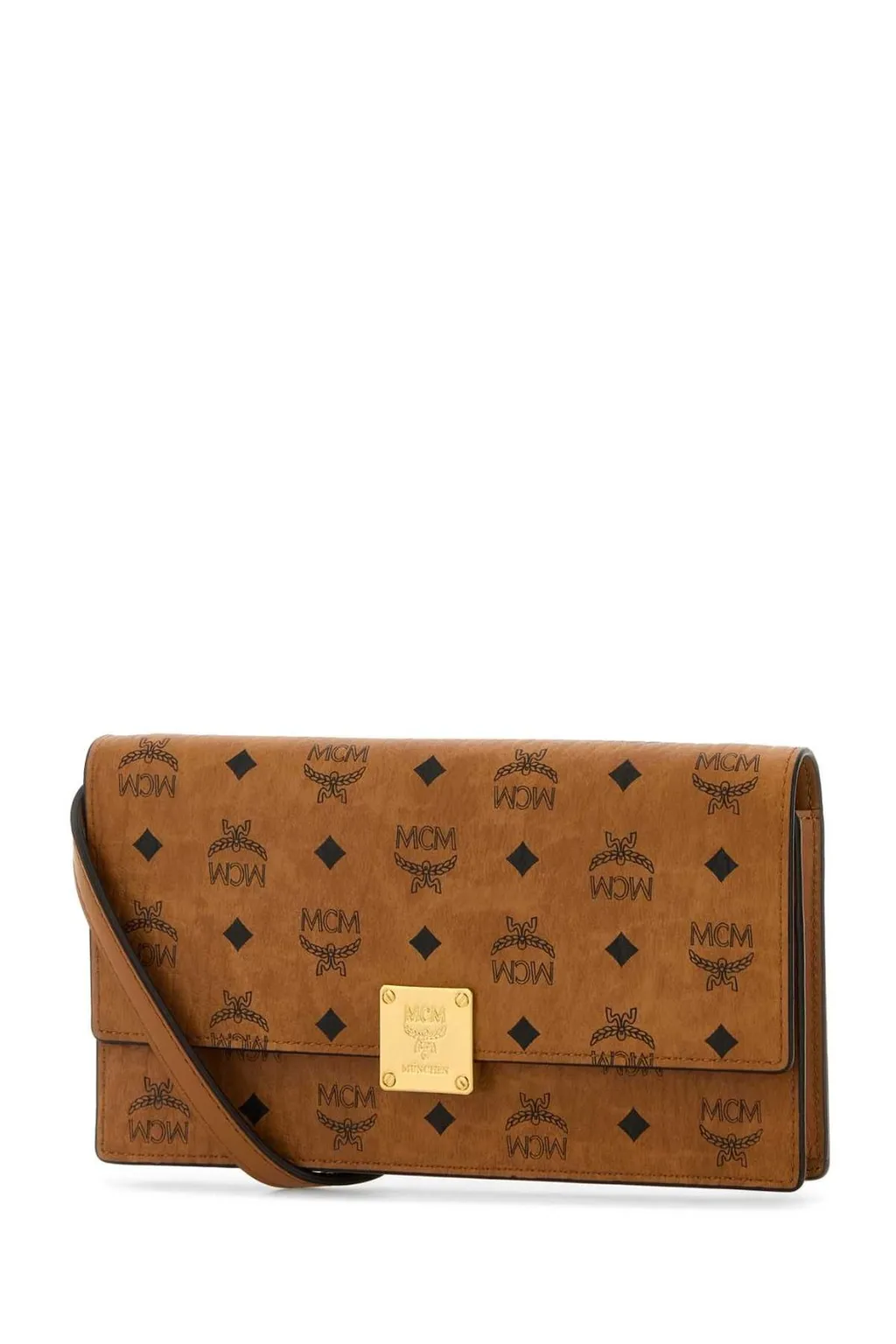 Monogram Printed Foldover Top Crossbody Bag