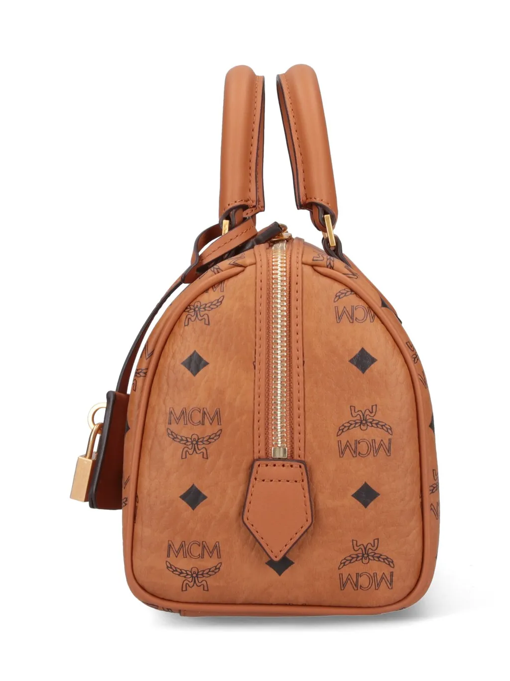 All-Over Logo Printed Zip-Up Tote Bag