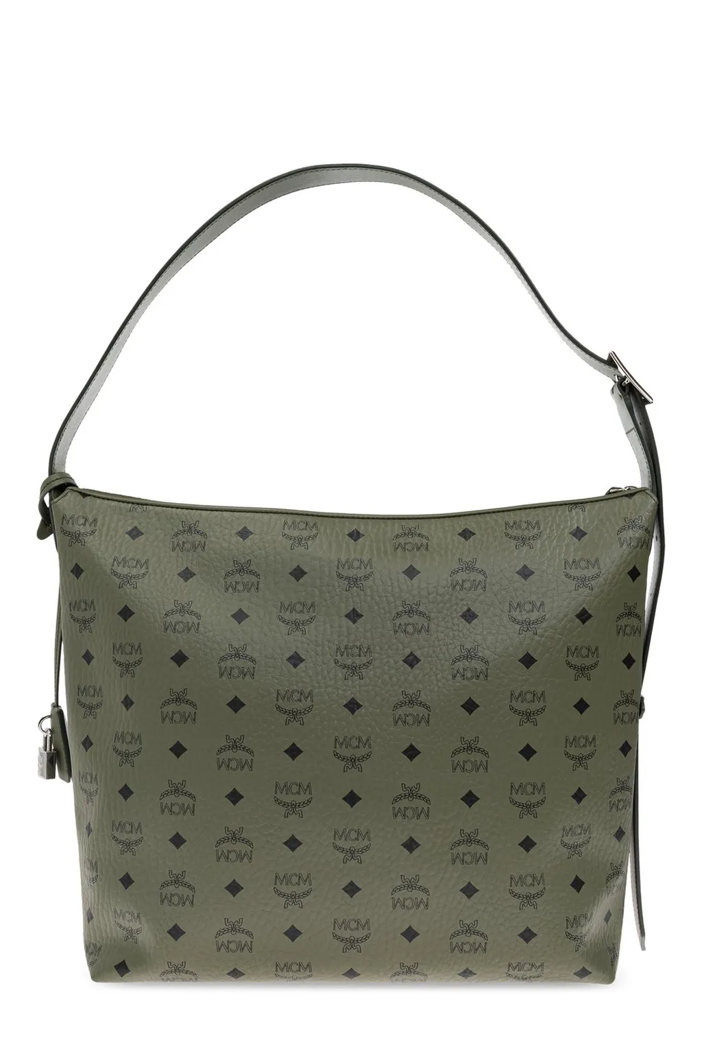 Large Aren Visetos-Printed Zipped Shoulder Bag
