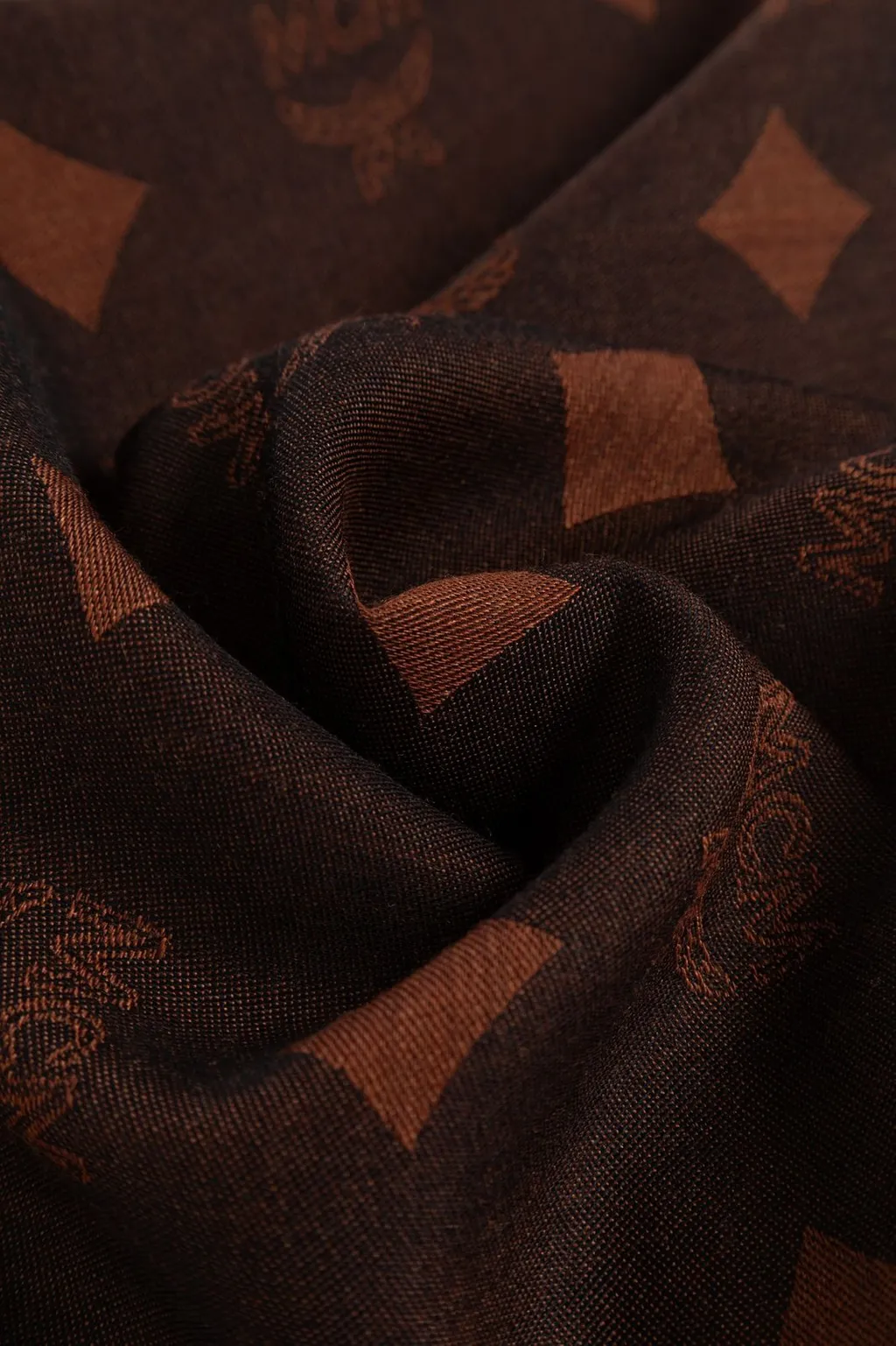 Logo Printed Frayed Edge Scarf