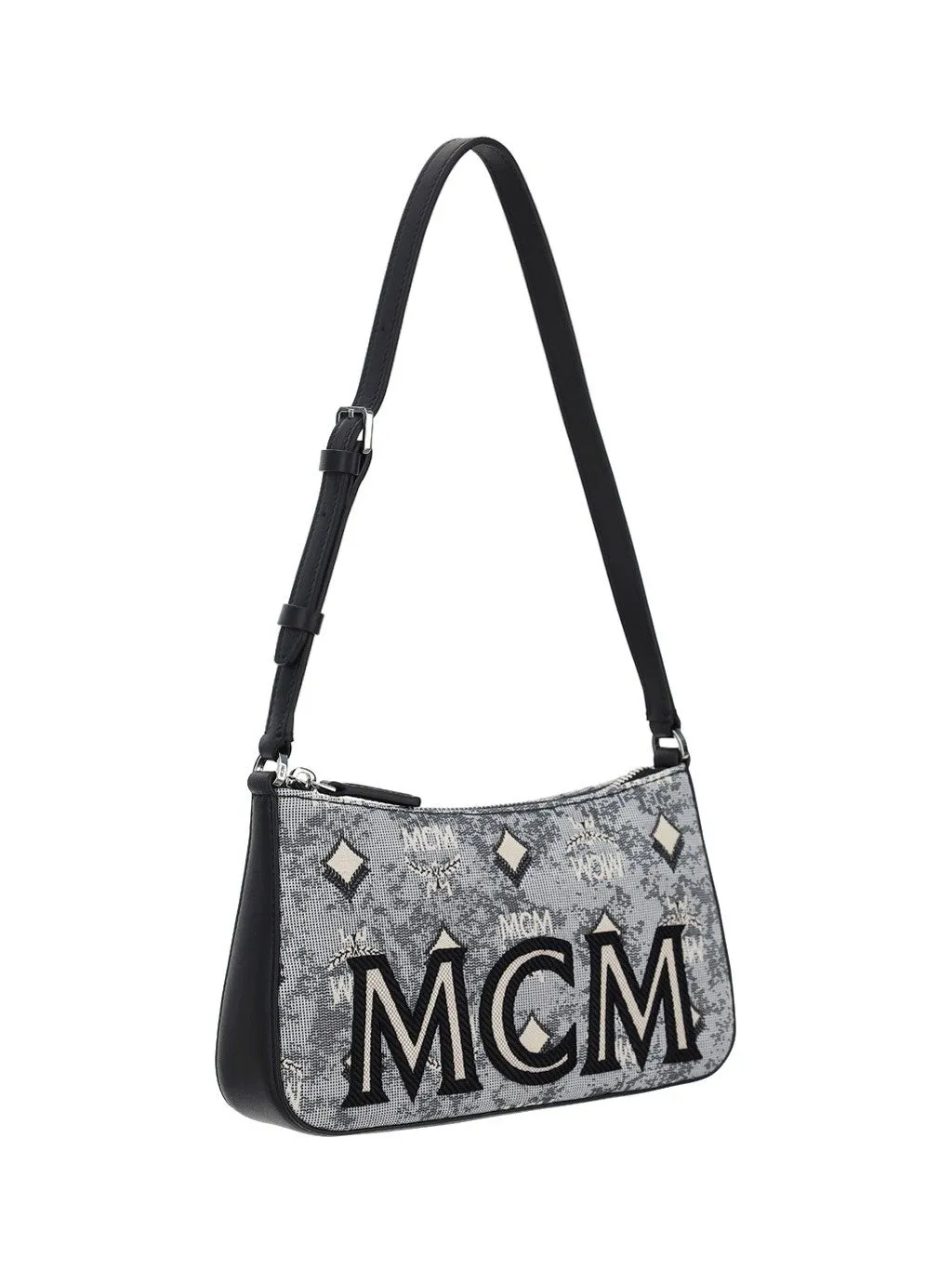 Aren Vintage Monogram Jacquard Shoulder Bag