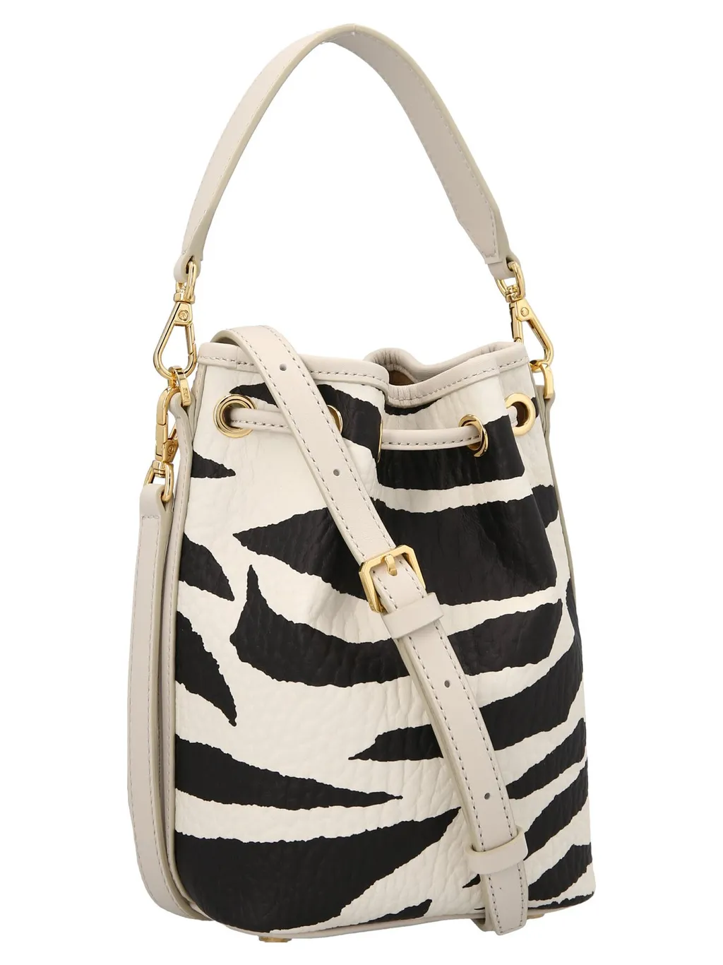 Zebra Printed Drawstring Tote Bag