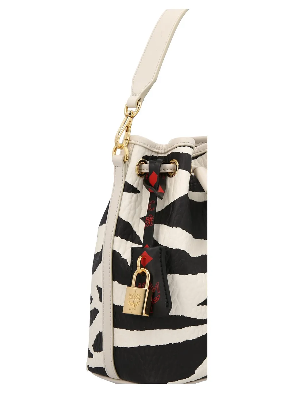 Zebra Printed Drawstring Tote Bag