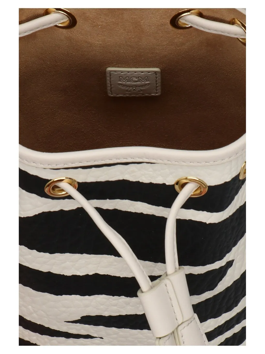 Zebra Printed Drawstring Tote Bag