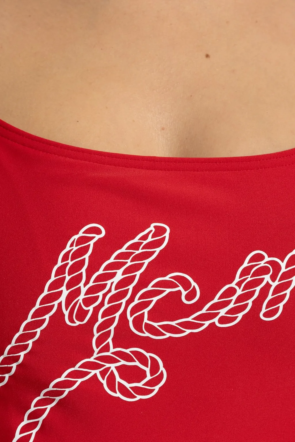 Logo Printed One Piece Swimsuit