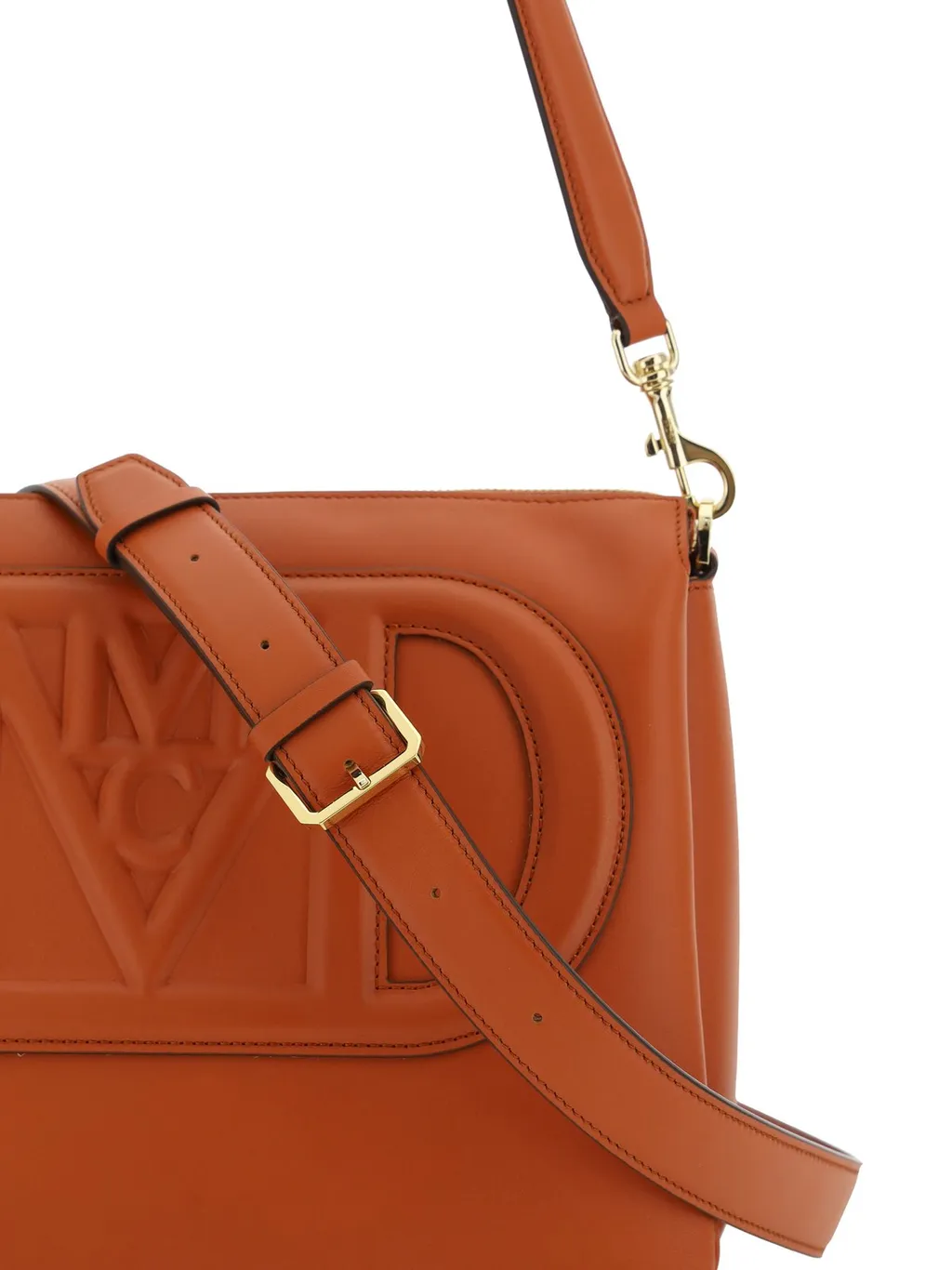Travia Logo Embossed Medium Top Handle Bag