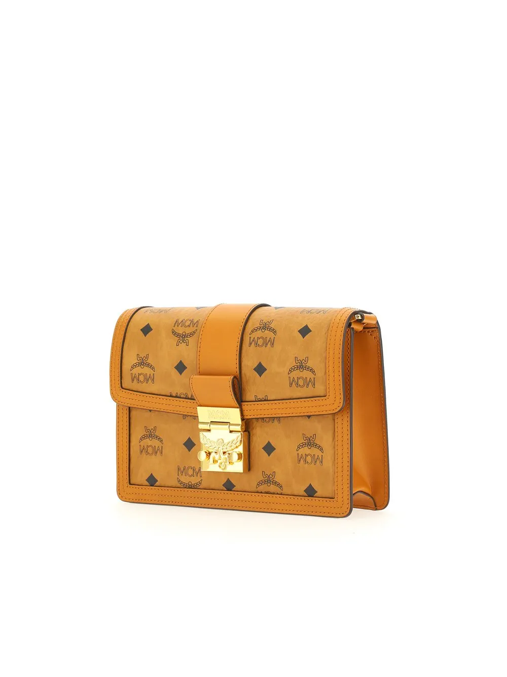 Logo Printed Foldover Top Crossbody Bag