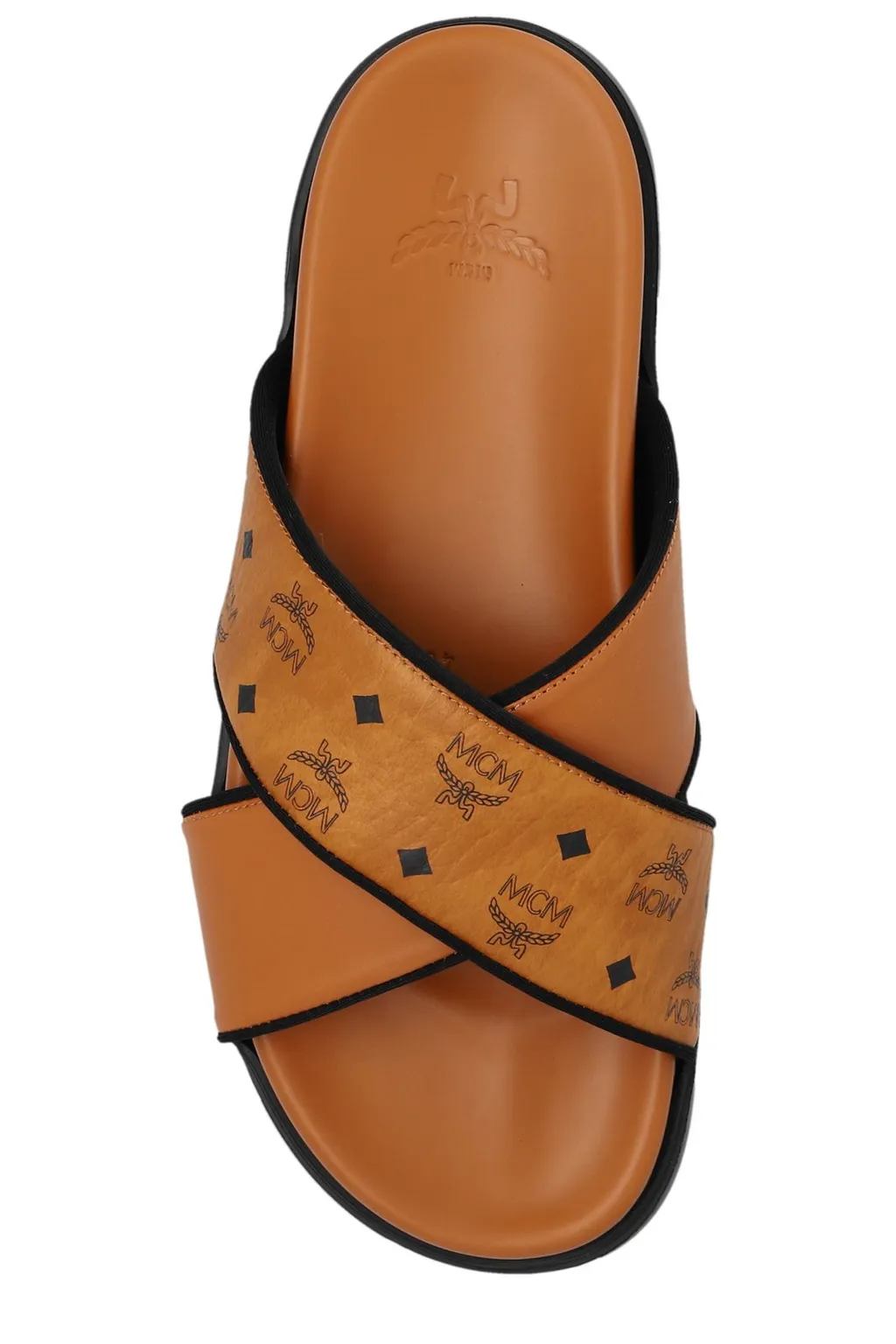 Monogram Printed Cross Slippers