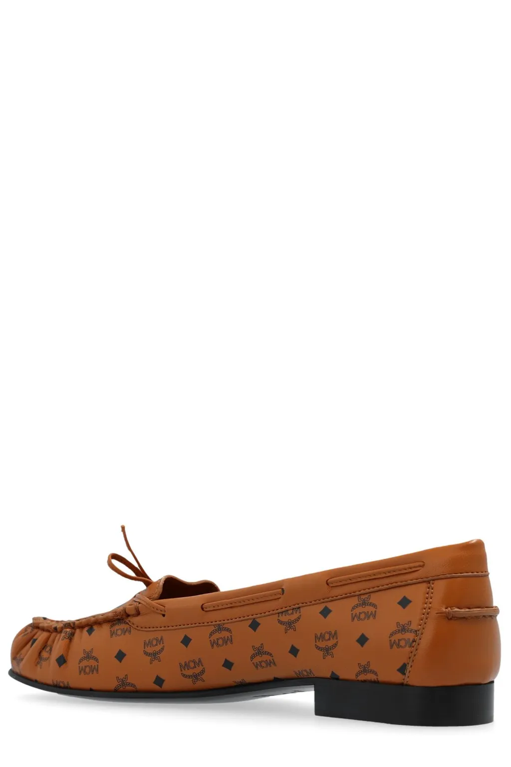 Monogram Printed Bow-Detailed Loafers
