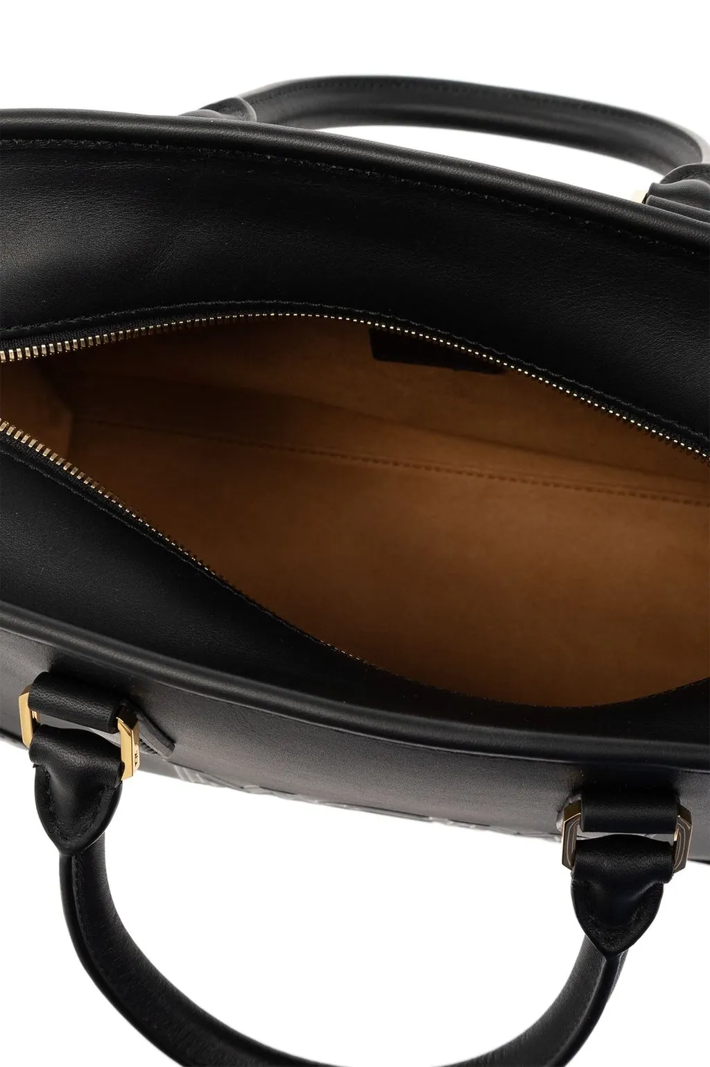 Medium Logo Embossed Aren Boston Bag