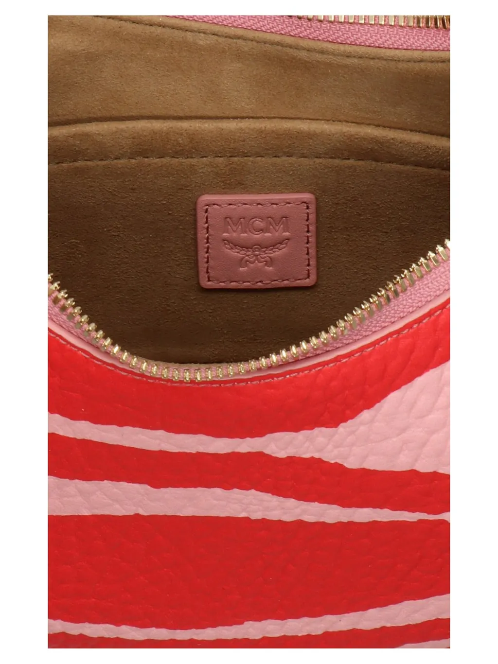 Zebra Printed Zipped Shoulder Bag