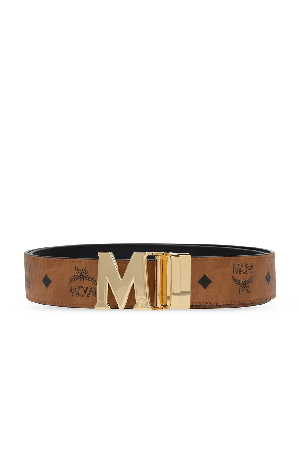 Claus M Monogram Printed Reversible Belt