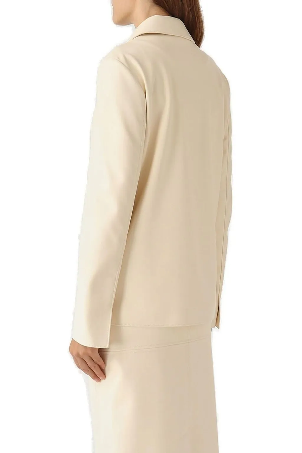 Long-Sleeved Button-Up Jacket