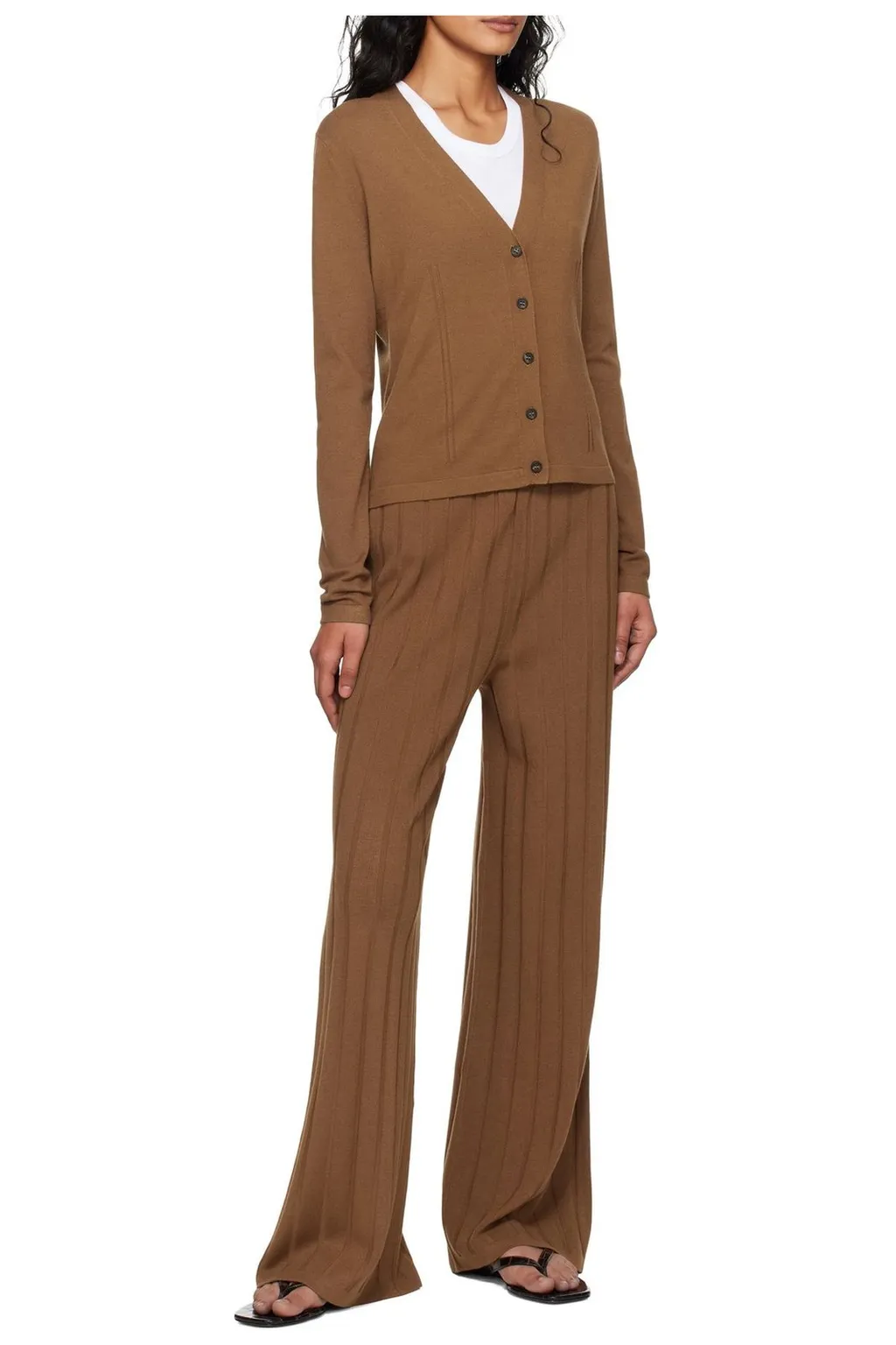 V-Neck Button-Up Cardigan