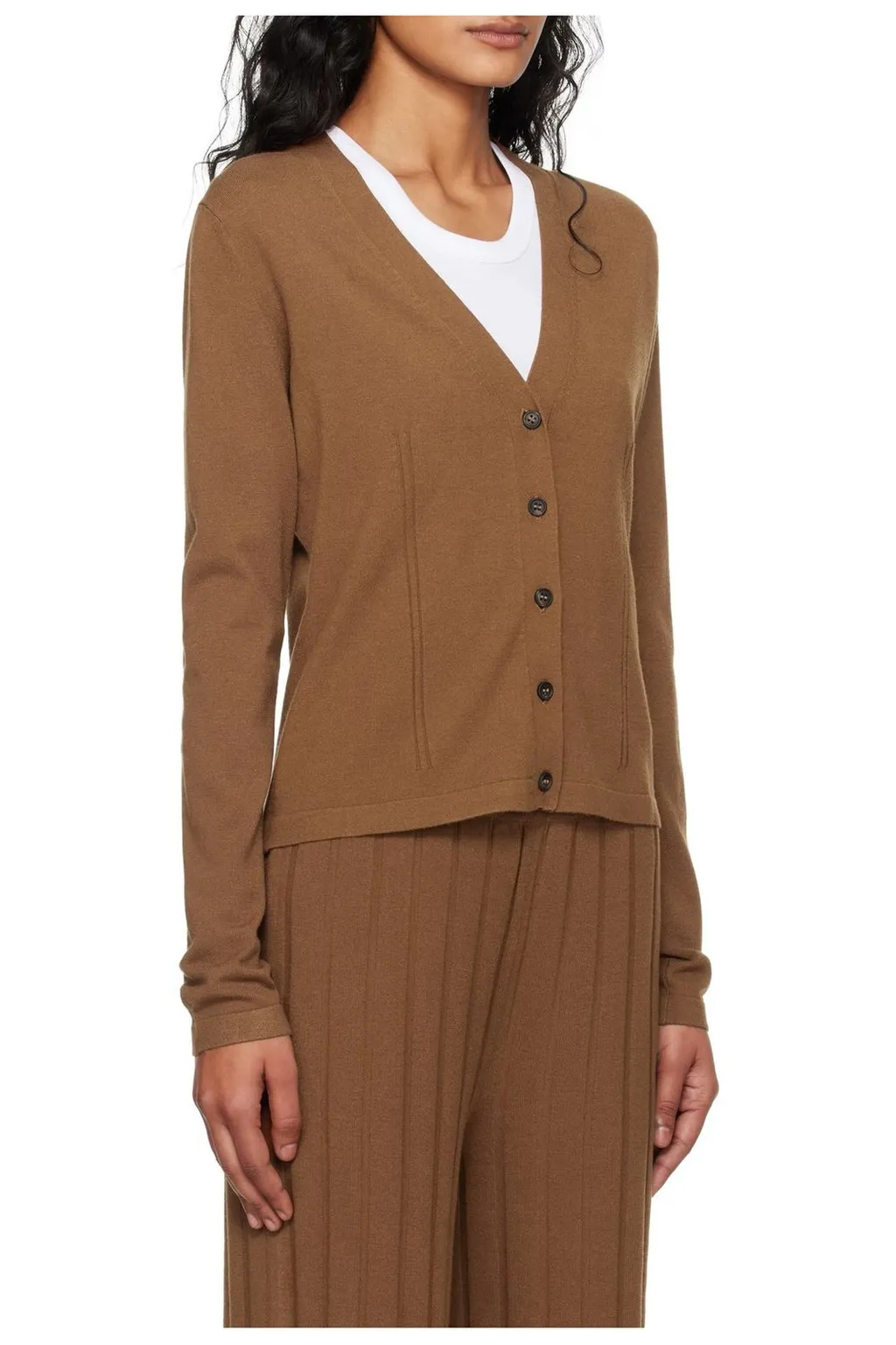 V-Neck Button-Up Cardigan