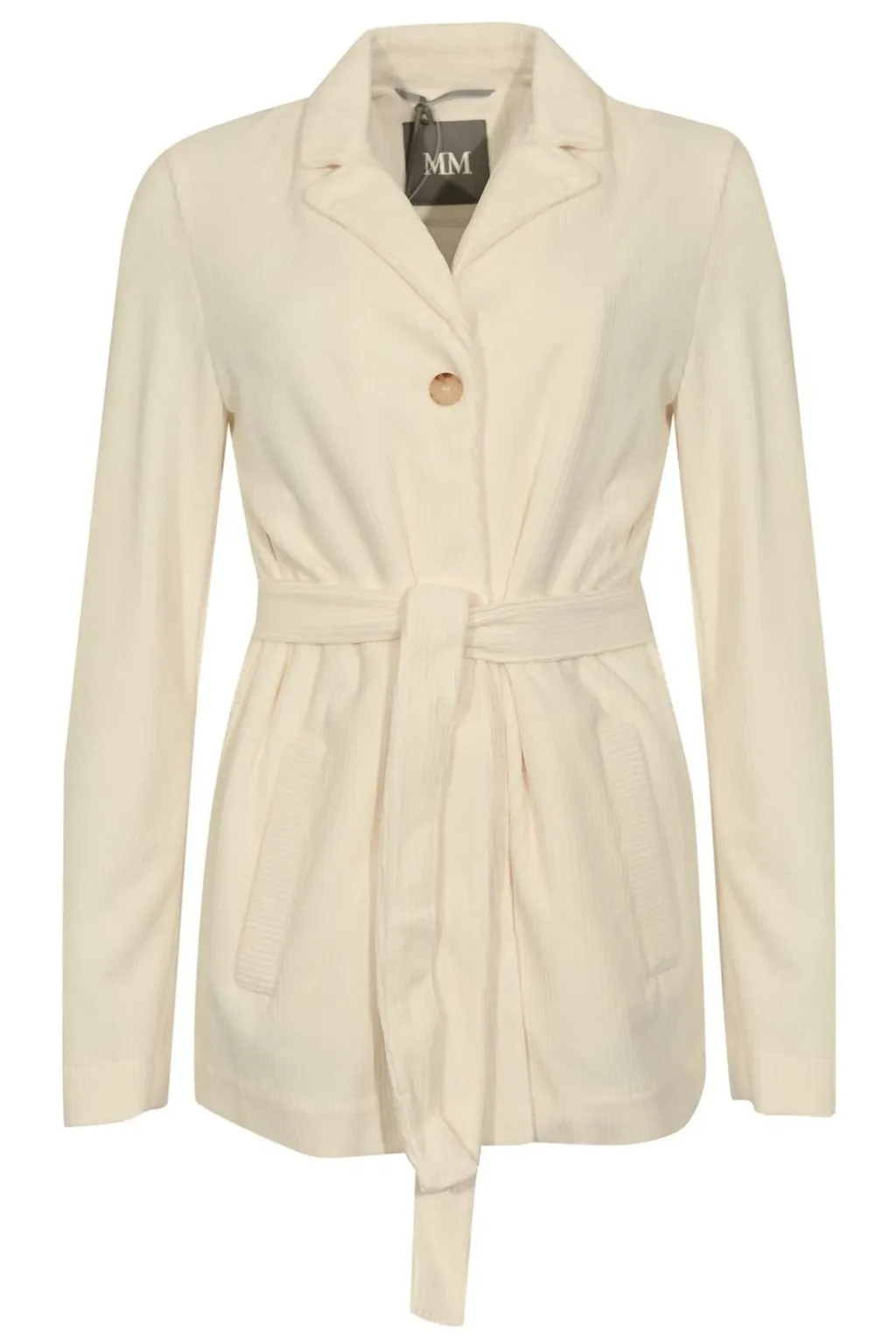 Single-Breasted Belted Jacket