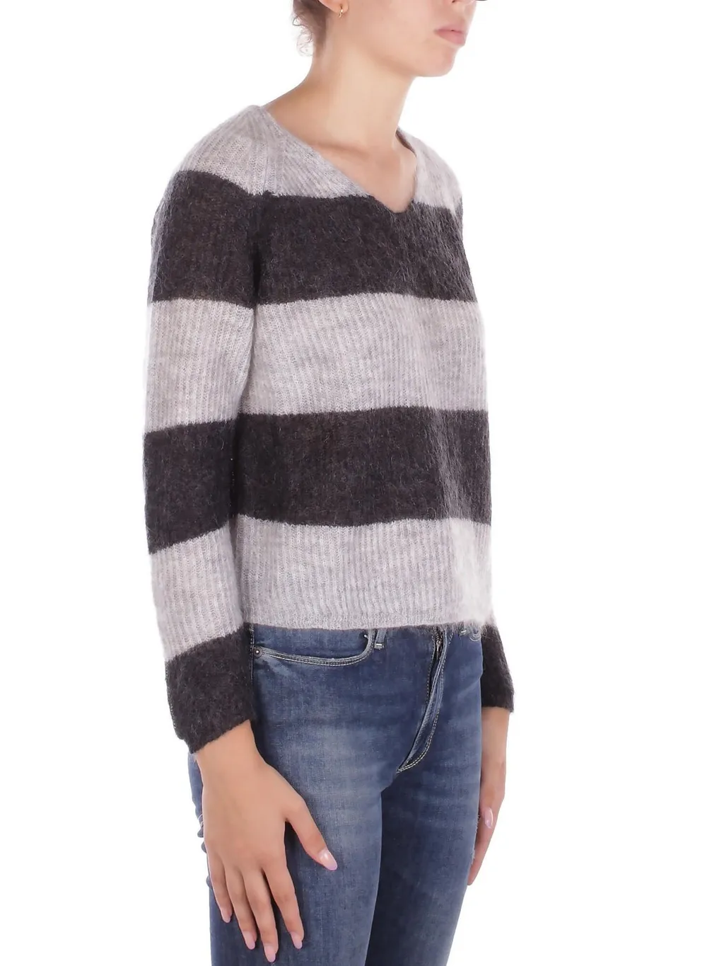Striped V-Neck Jumper