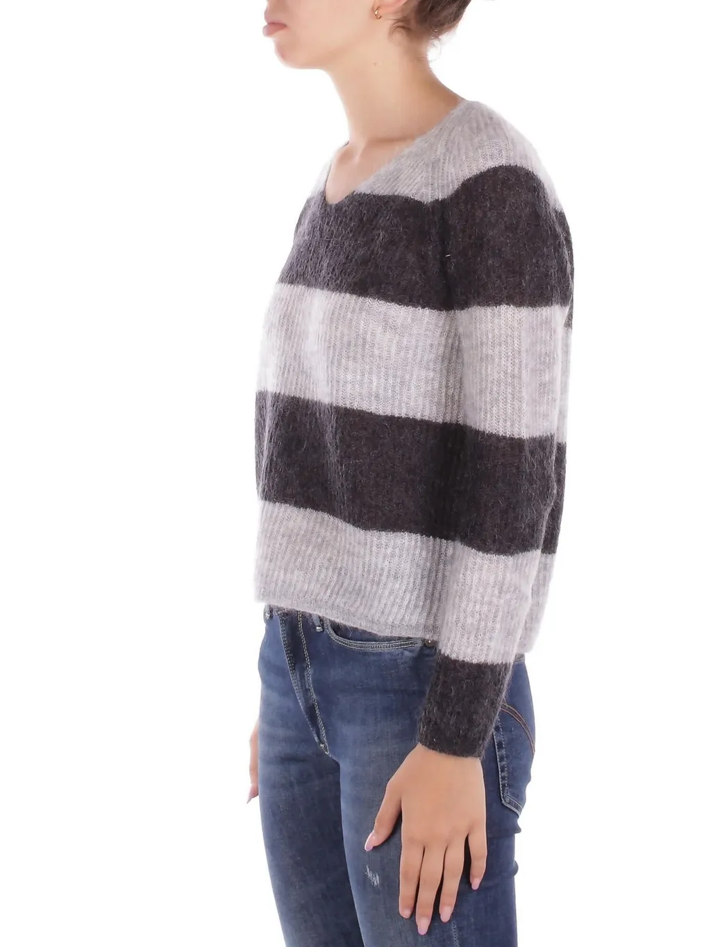 Striped V-Neck Jumper
