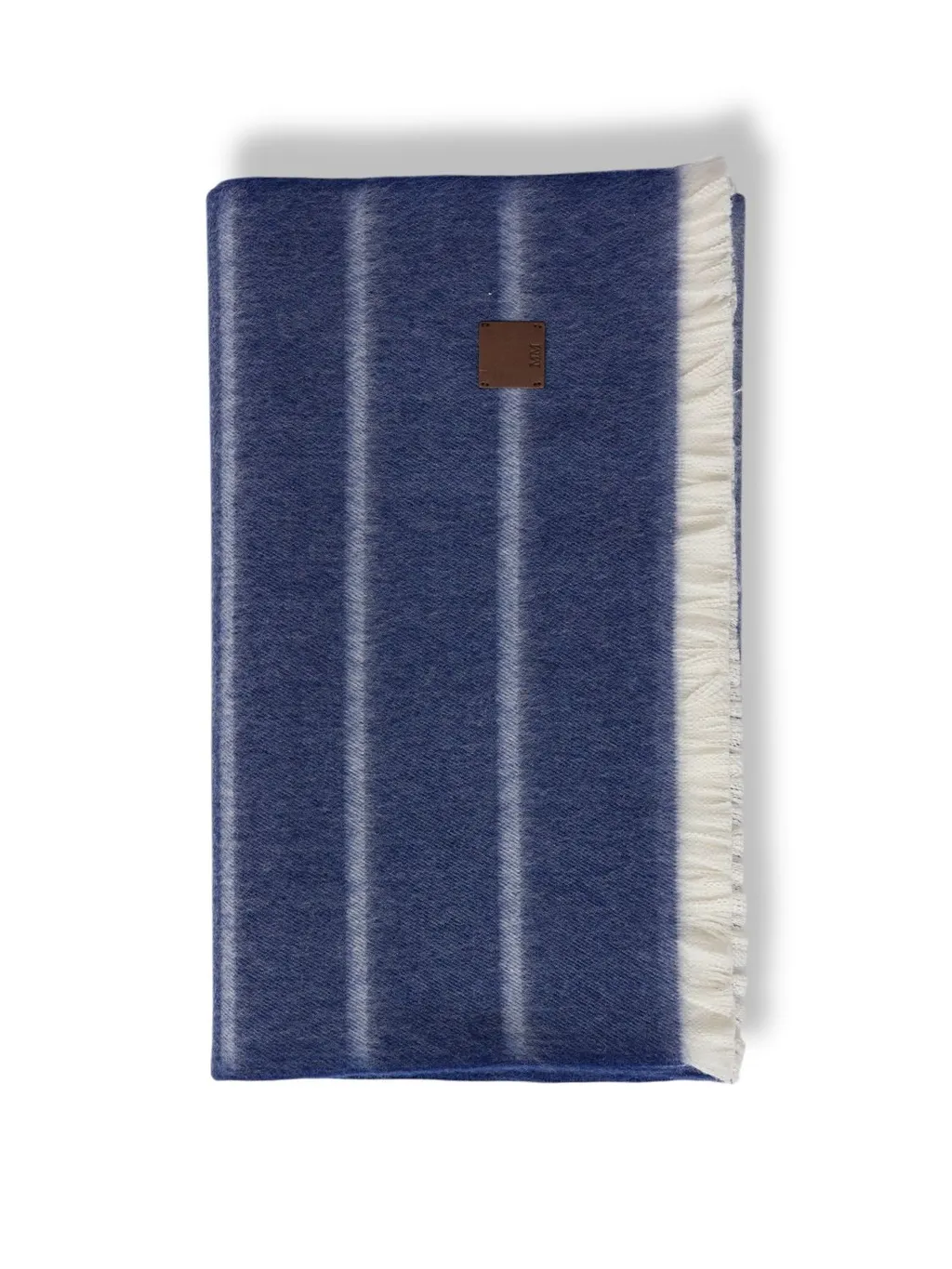 Logo-Patch Frayed-Edge Scarf