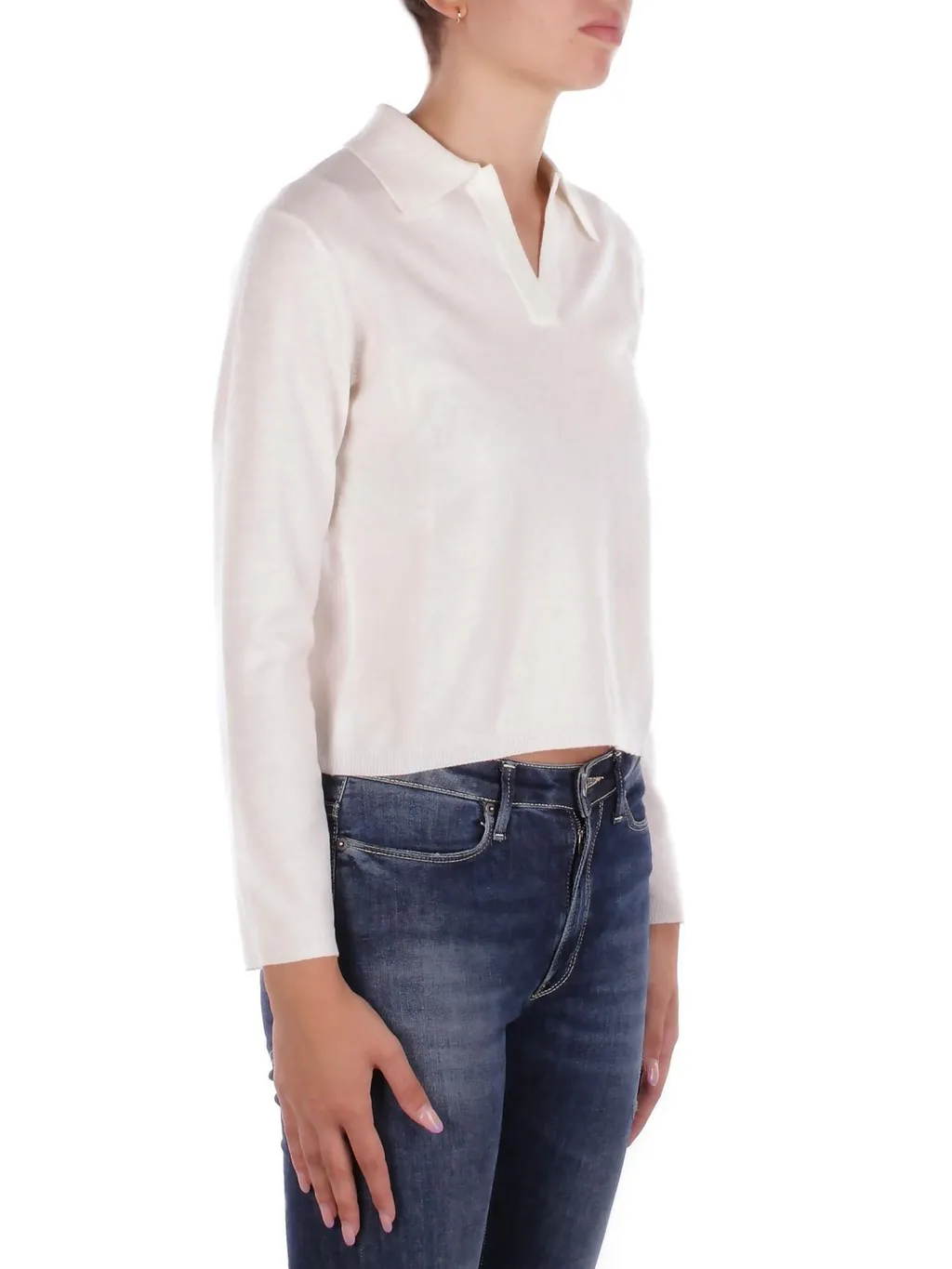V-Neck Knitted Polo Shirt