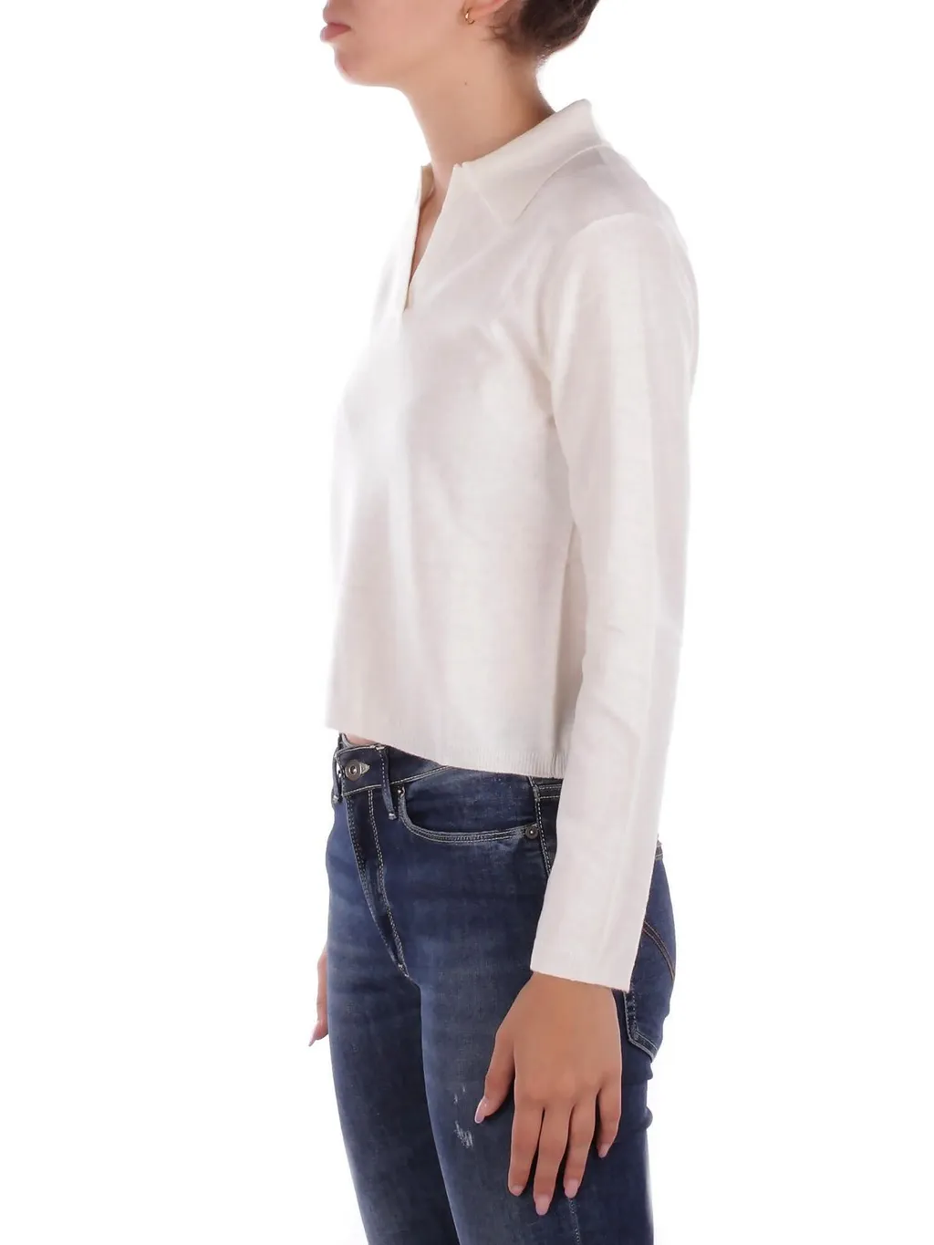 V-Neck Knitted Polo Shirt