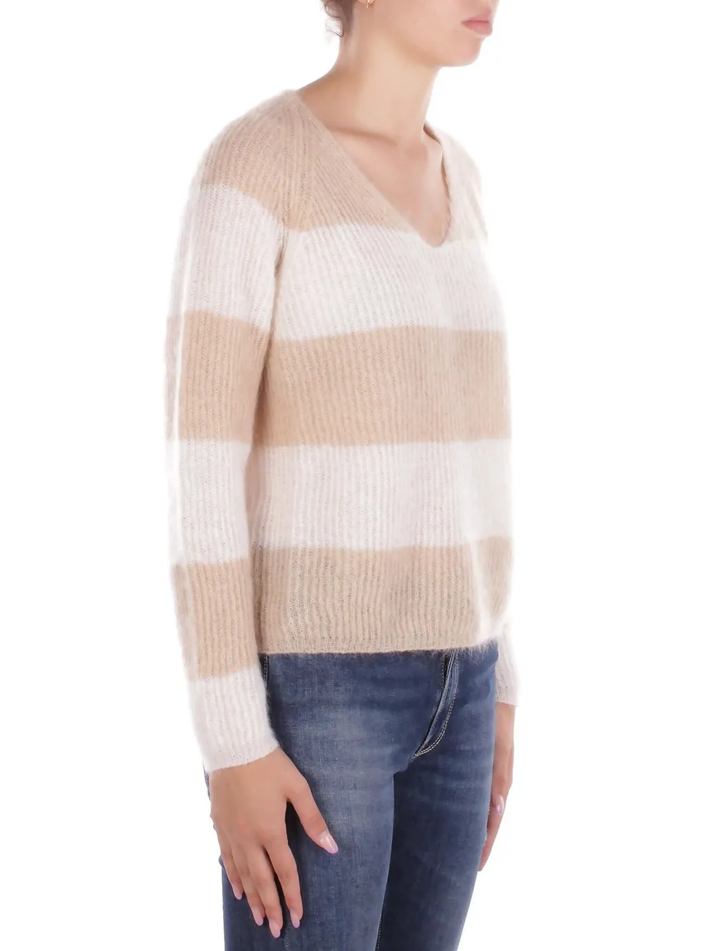 Striped V-Neck Jumper