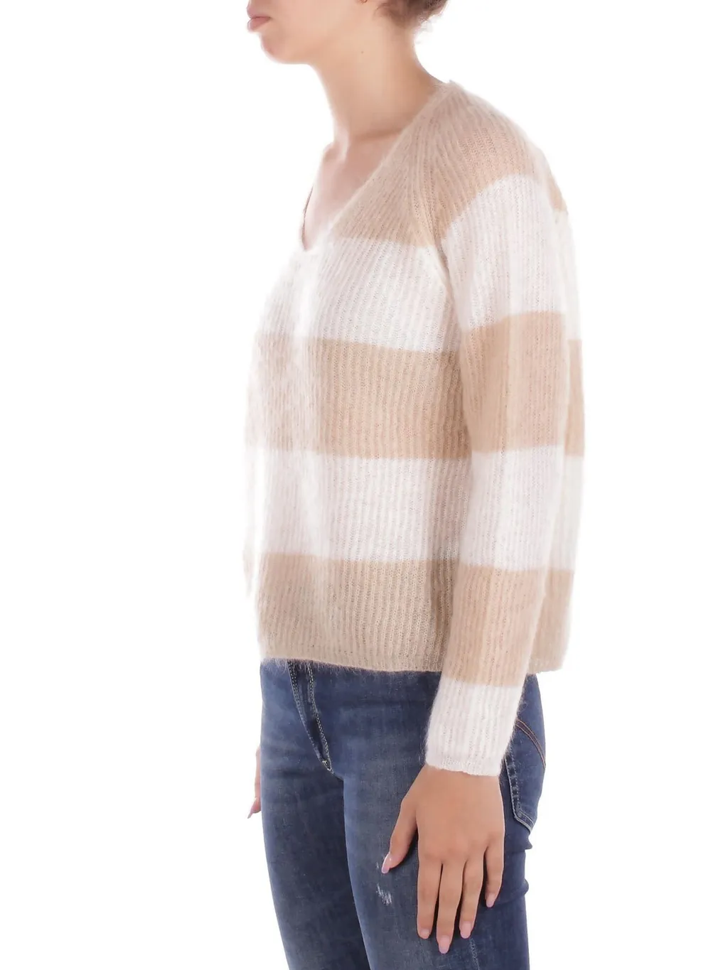 Striped V-Neck Jumper