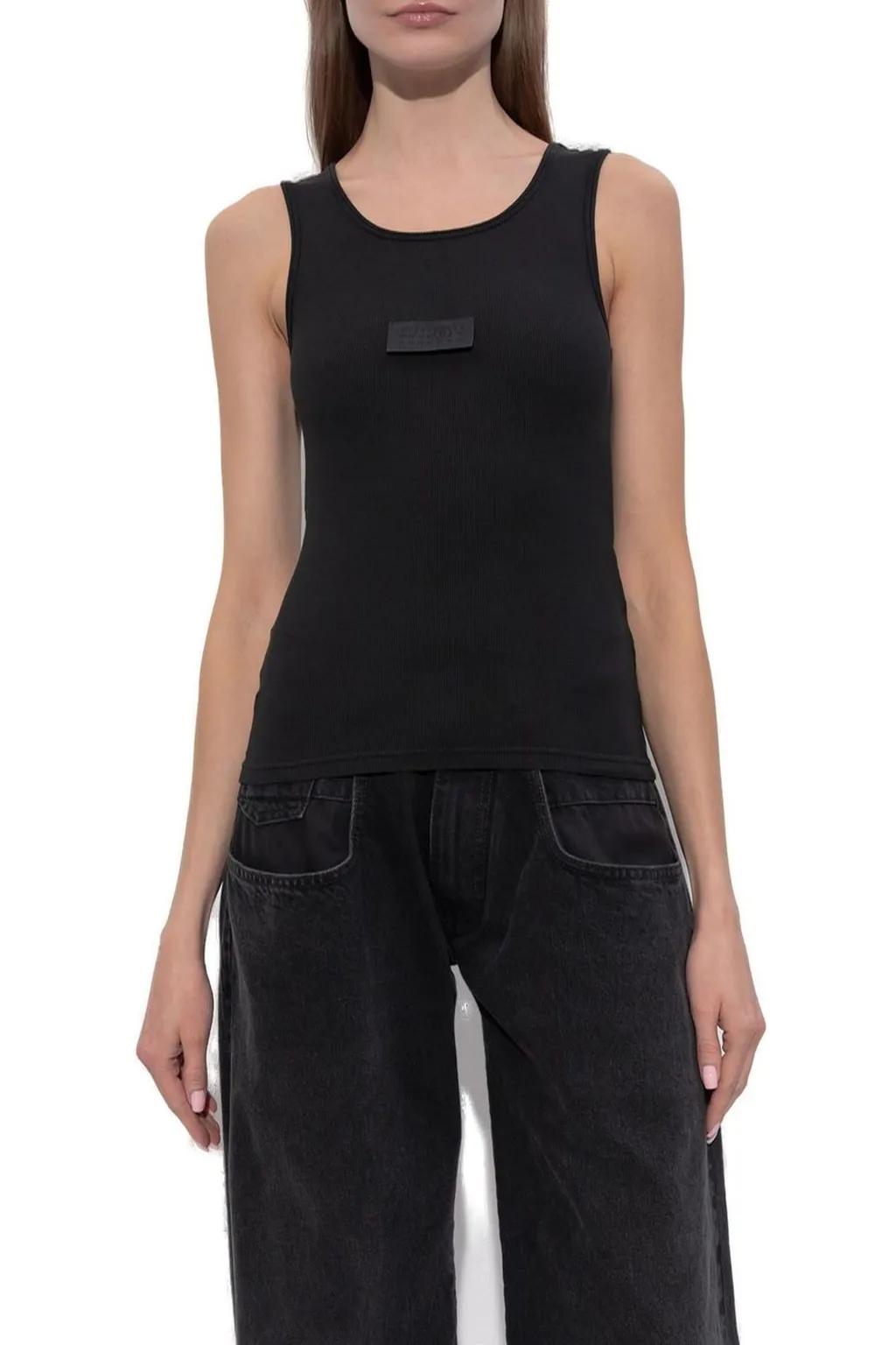 Plaque Sleeveless Tank Top