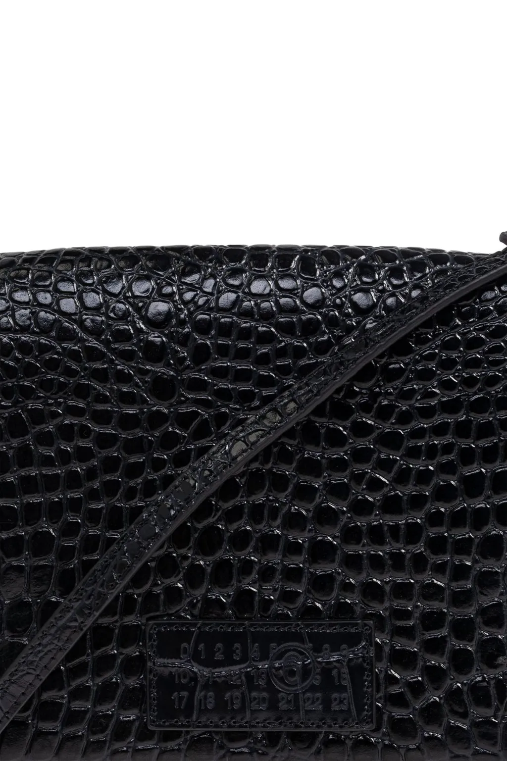 Embossed Logo Patch Shoulder Bag