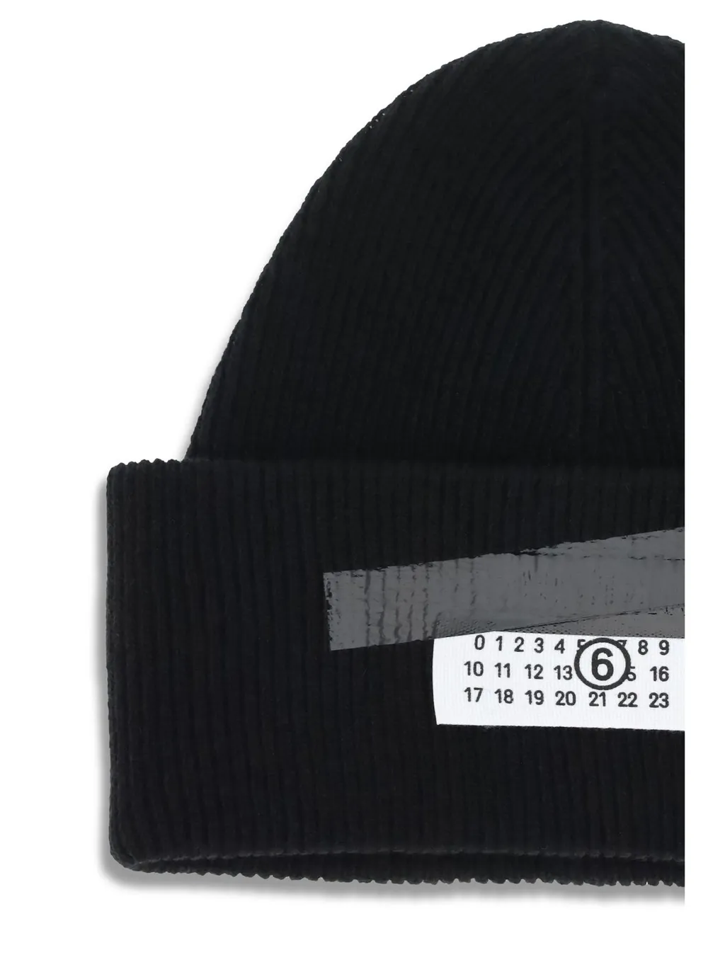 Logo Patch Ribbed Beanie