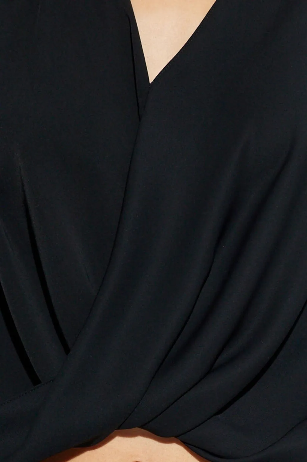 Draped V-Neck Top