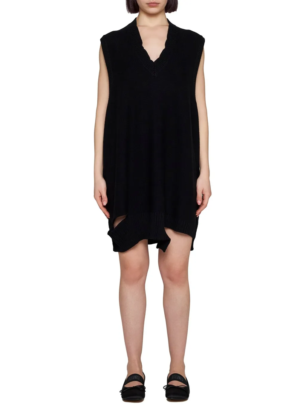 V-Neck Sleeveless Mini Dress
