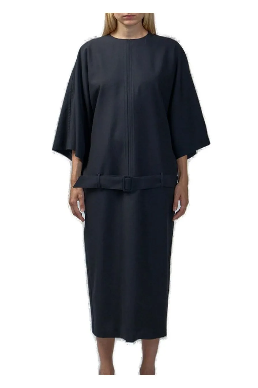 Three-Quarter Sleeve Midi Dress