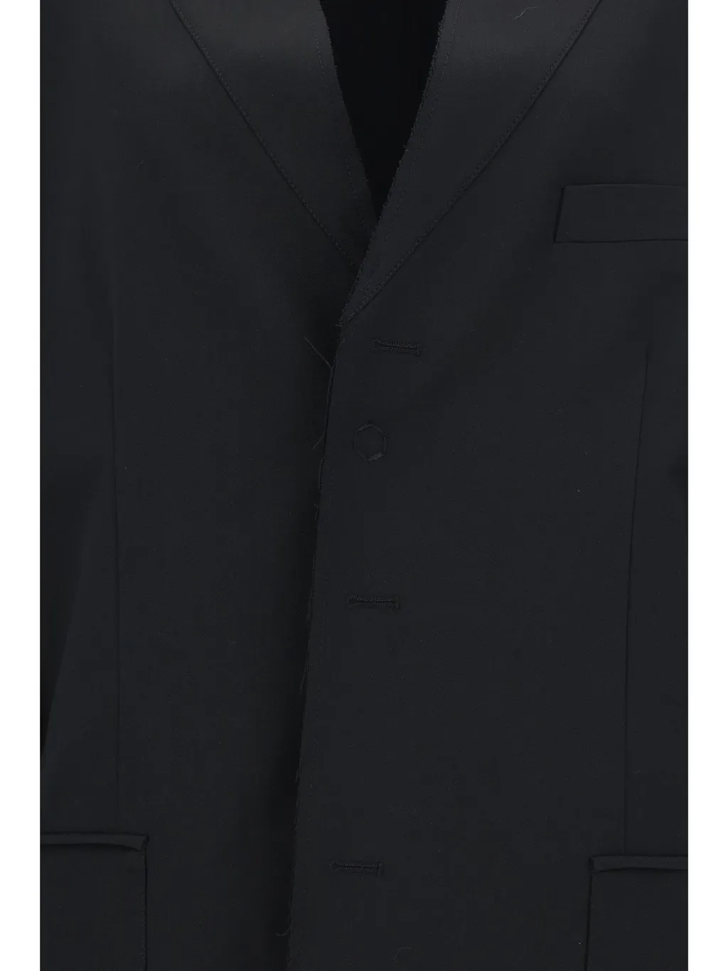 Raw-Cut Single Breasted Blazer