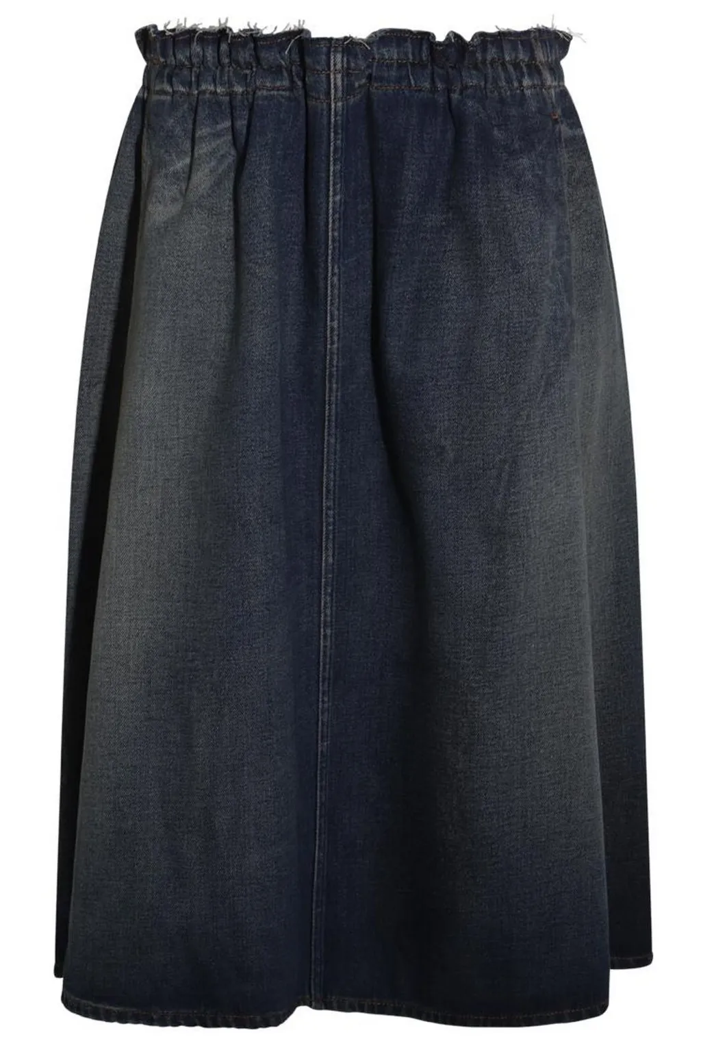 Pleated Denim Skirt