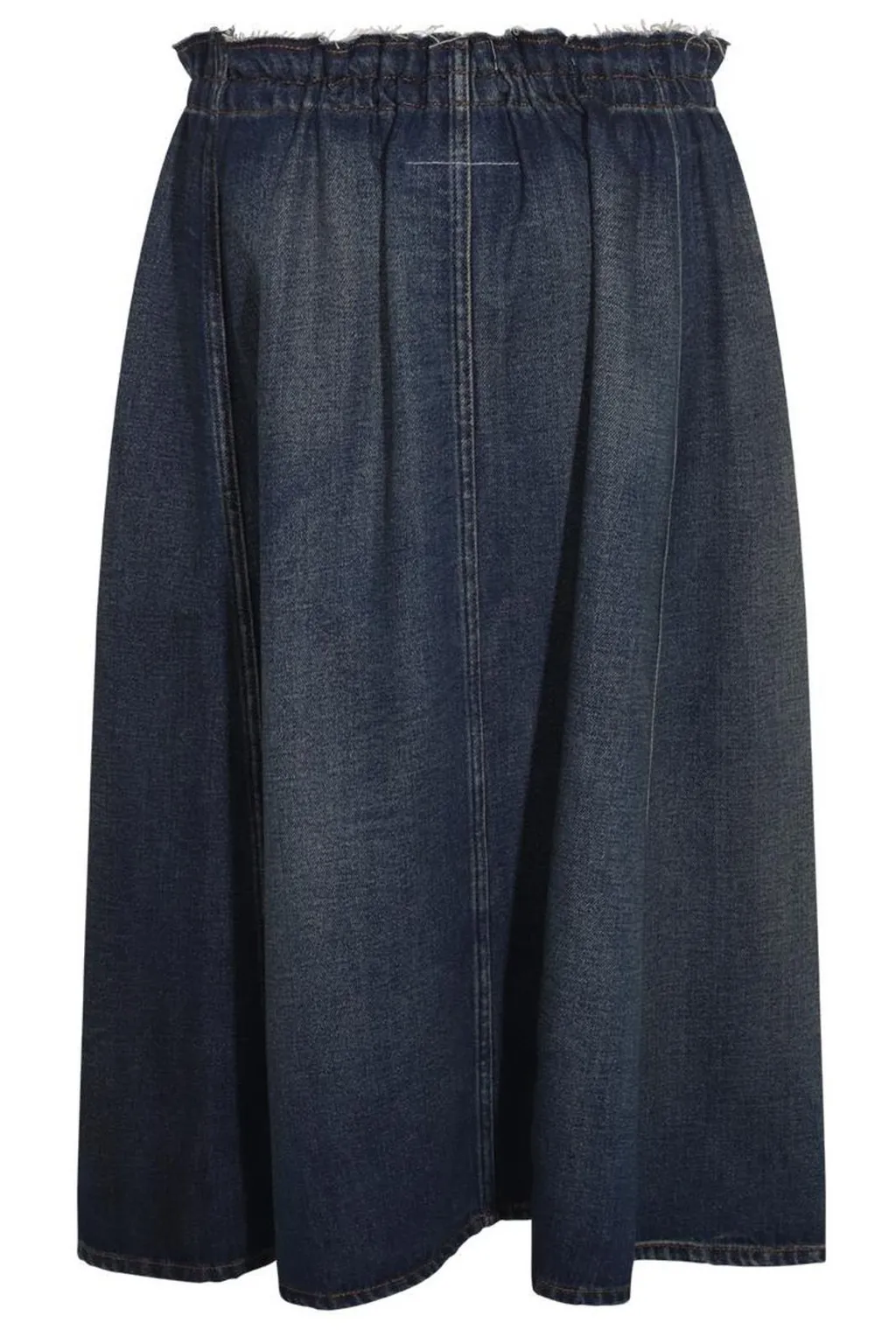 Pleated Denim Skirt