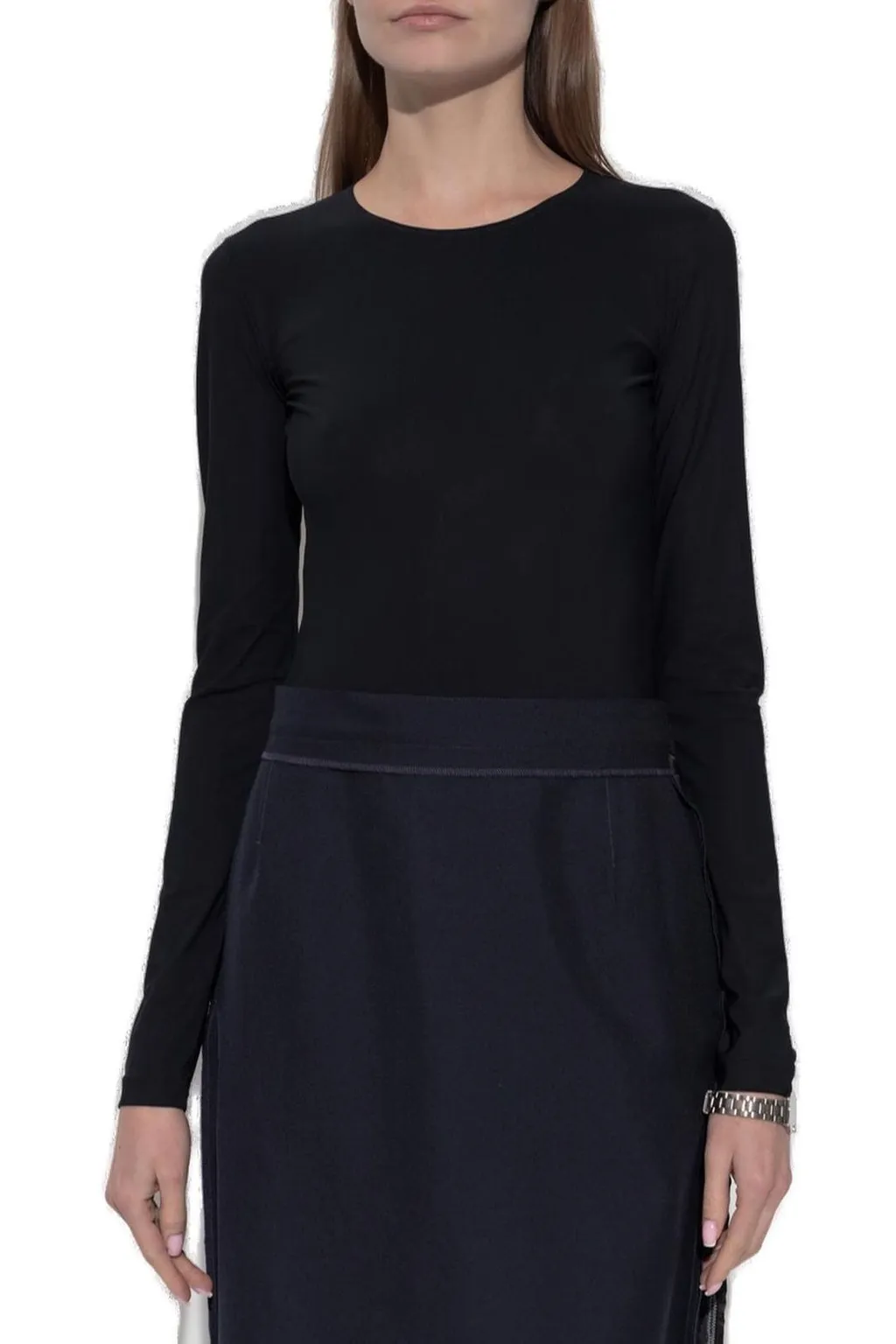 Long-Sleeve Crewneck Bodysuit