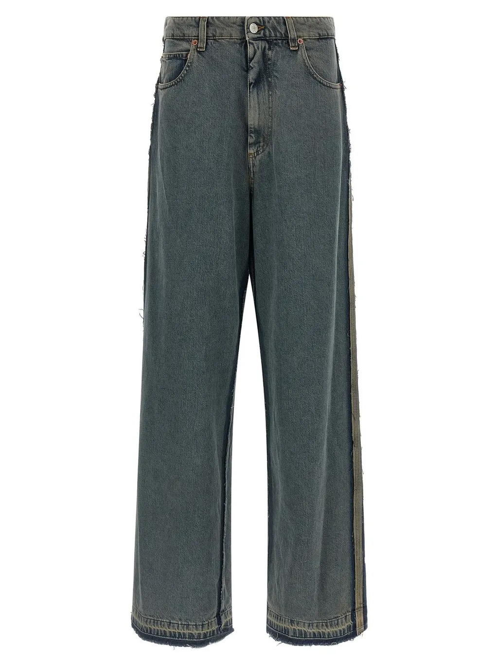 Wide-Leg Panel Jeans
