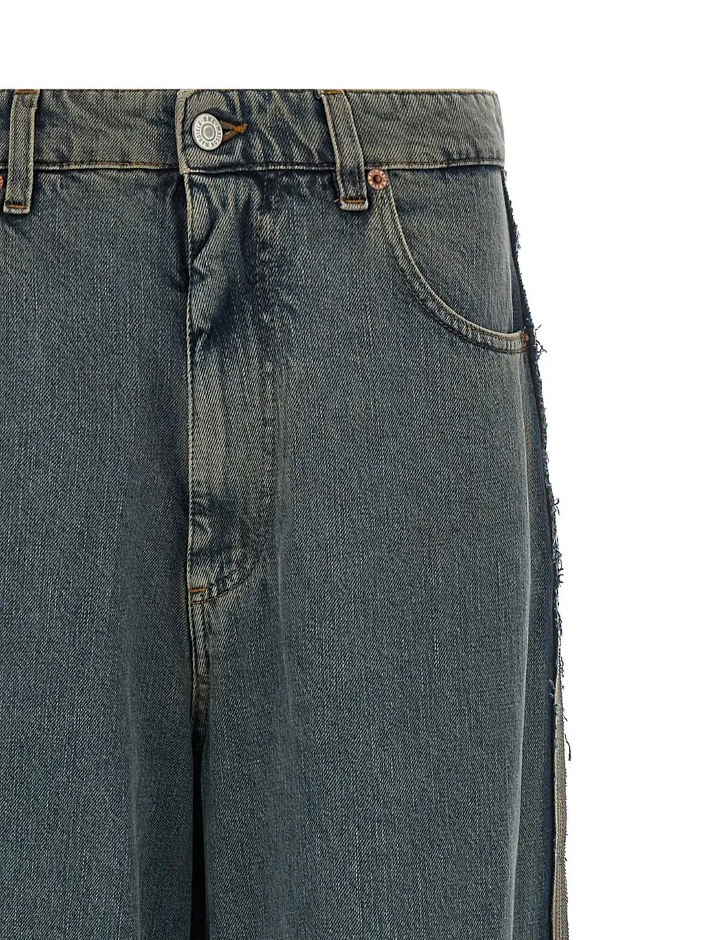 Wide-Leg Panel Jeans