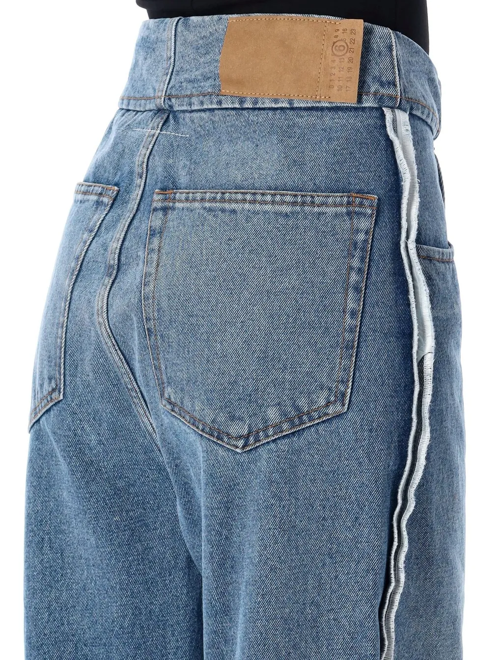 Logo Patch High-Waist Jeans