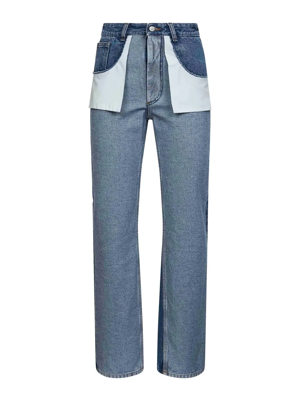 Numeric Patch Straight-Leg Jeans