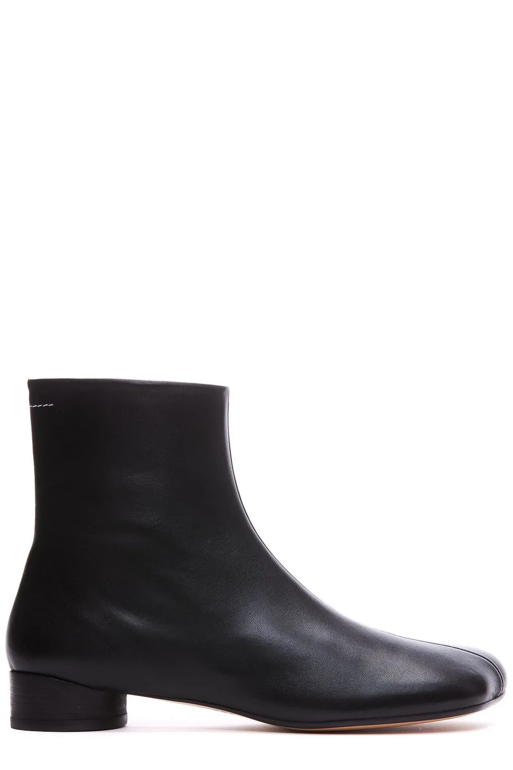 Logo Embroidered Block Heeled Ankle Boots