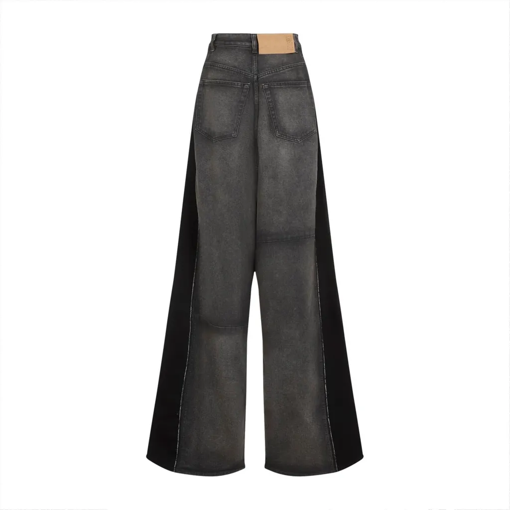 Logo Patch Wide-Leg Jeans