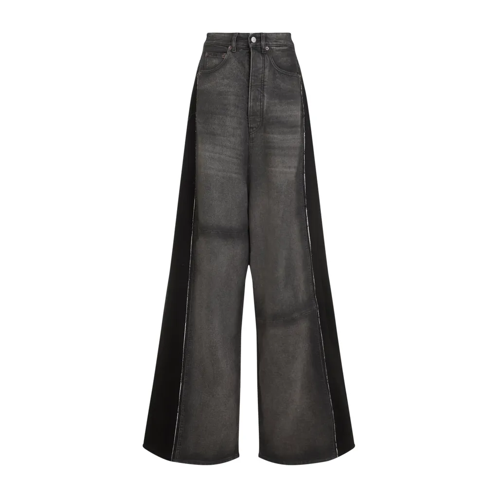 Logo Patch Wide-Leg Jeans