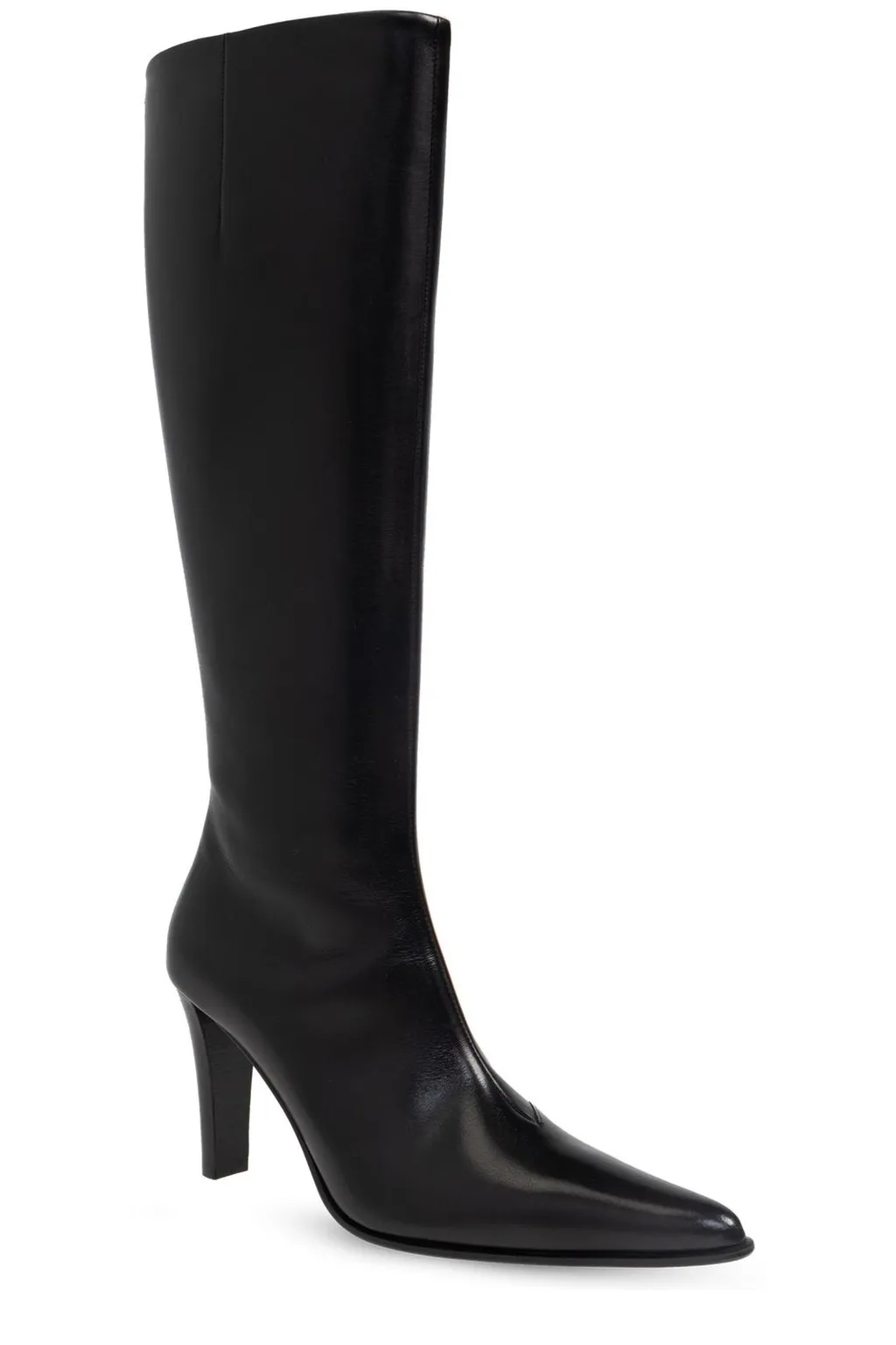 Pointed-Toe Heeled Boots