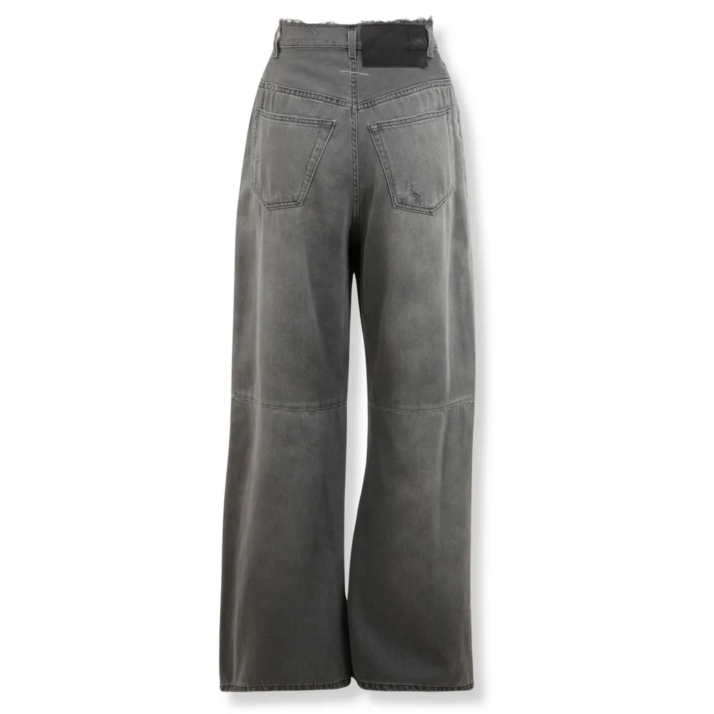 Wide Leg Distressed Jeans