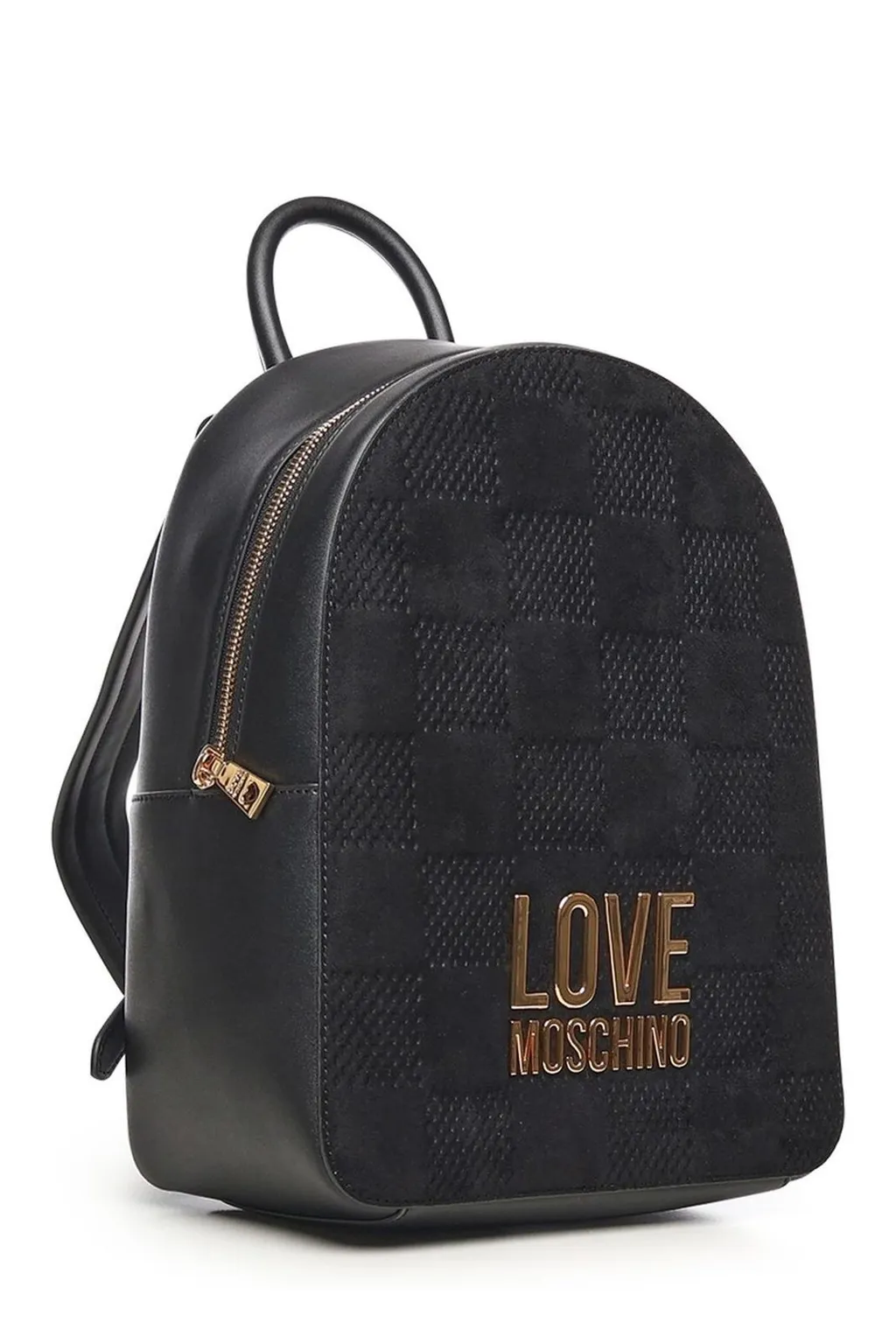 Logo Lettering Checked Backpack