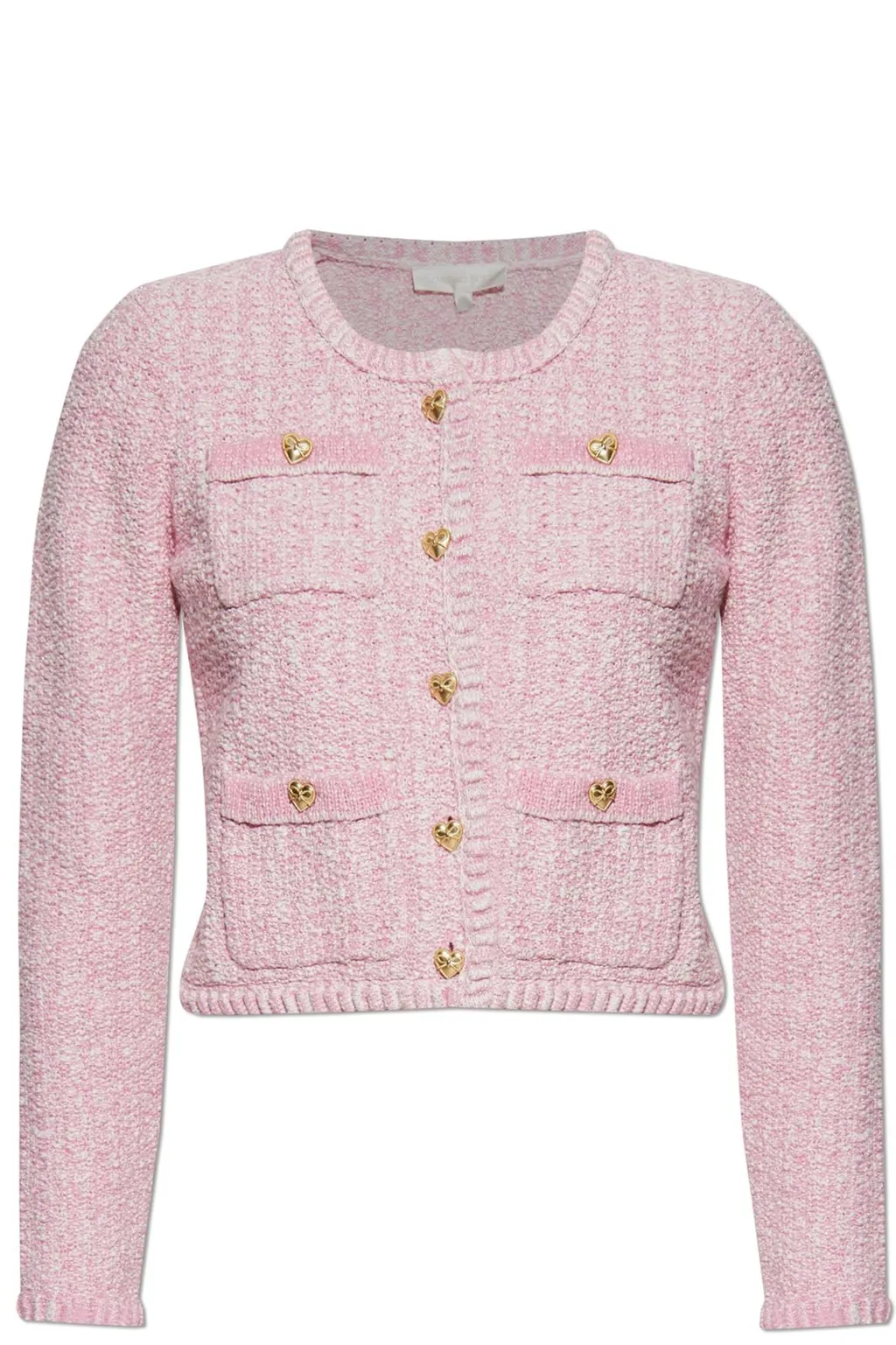 Delcie Heart-Button Cardigan