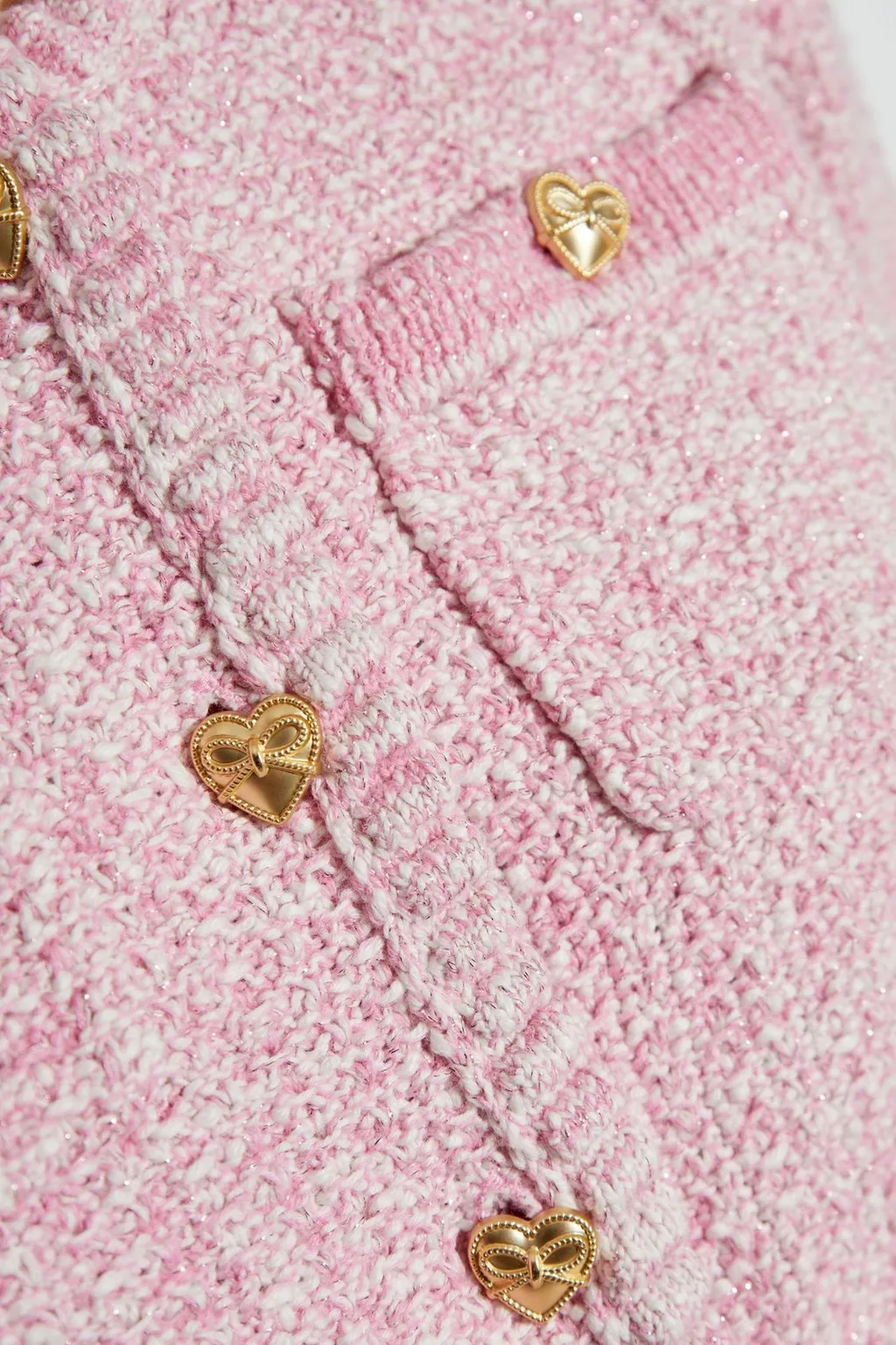 Delcie Heart-Button Cardigan